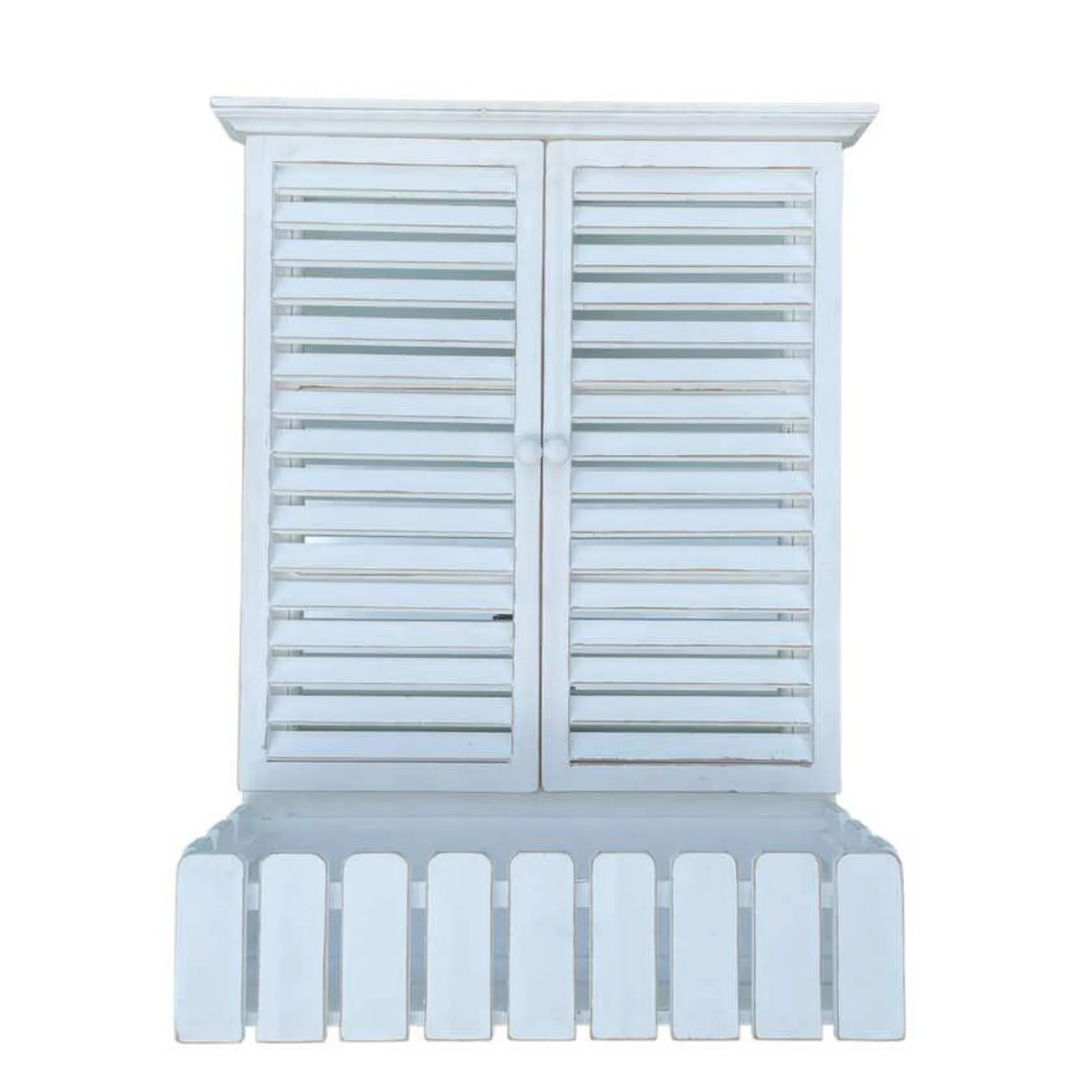 Greenleaf Timber Mirror with Shutters & Fence 580 x 750mm