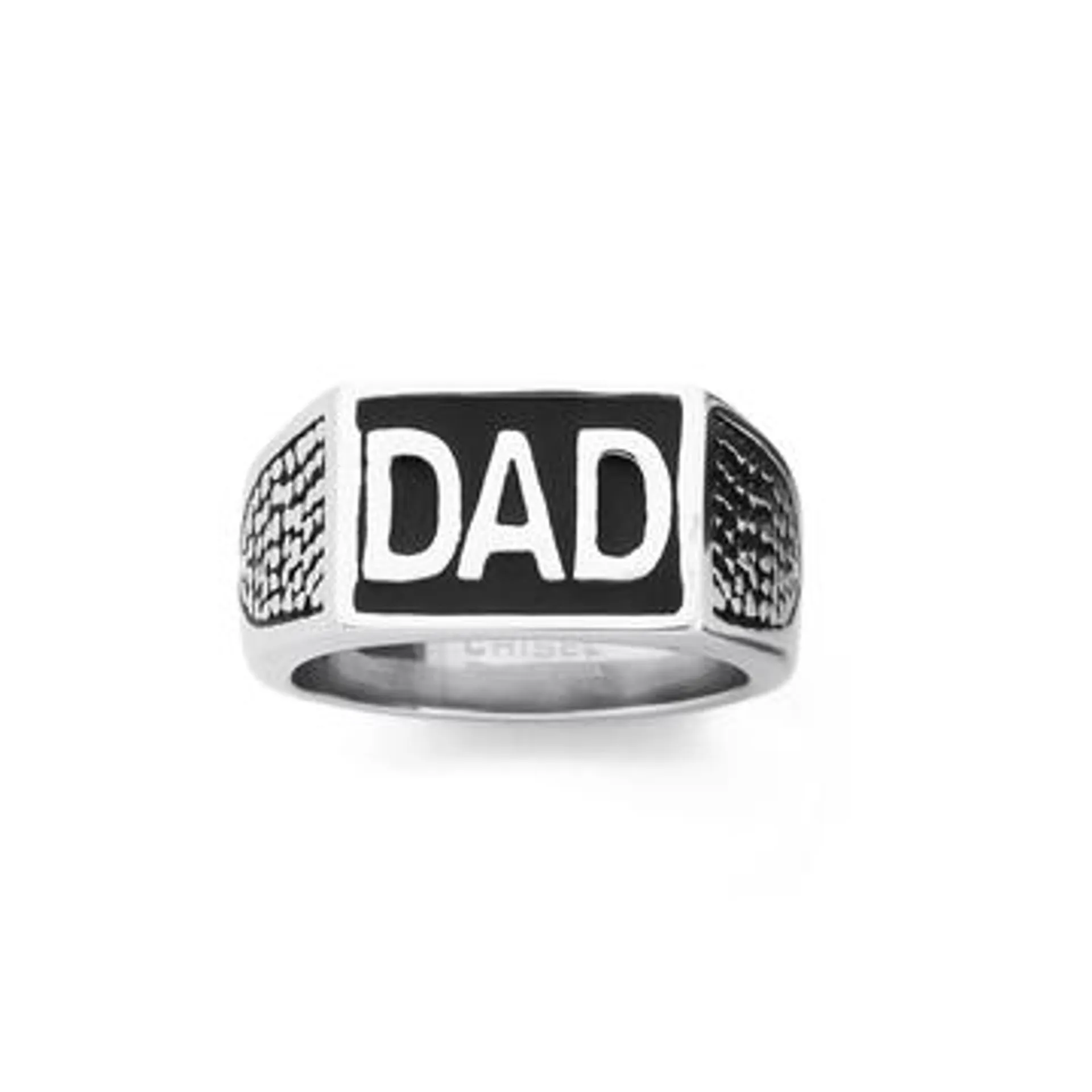 Stainless Steel Dad Texture Ring