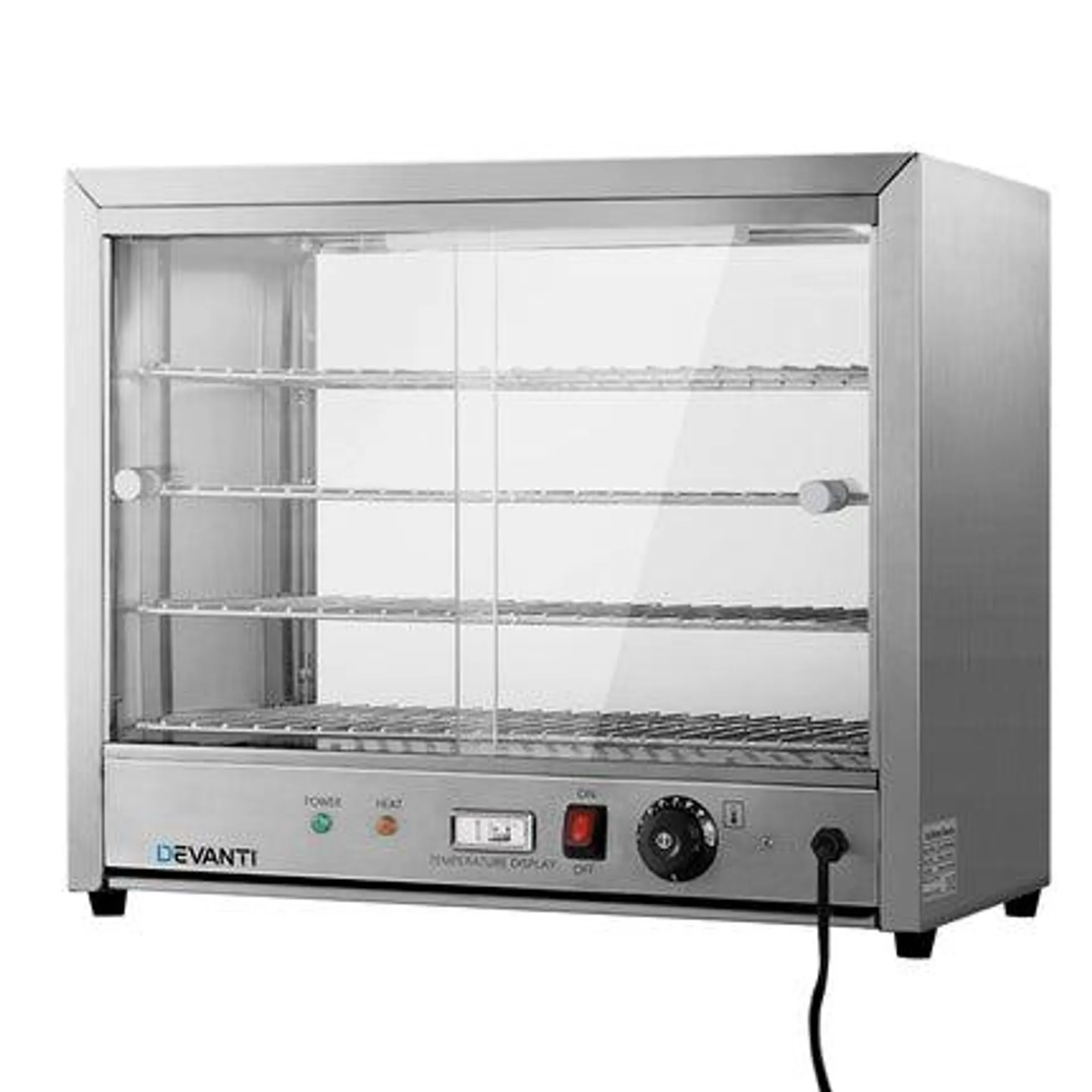 Commercial Food Warmer Electric Pie Hot Display Showcase Cabinet 4 Tier