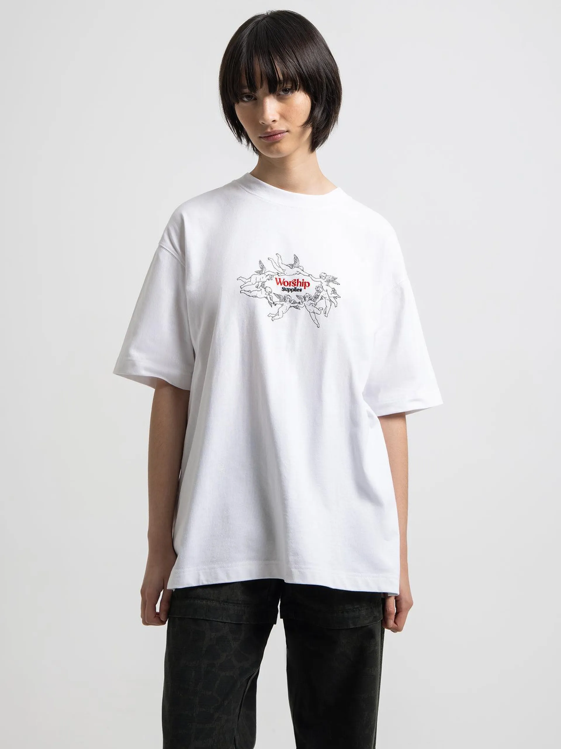 Revolution Oversized T-Shirt in White