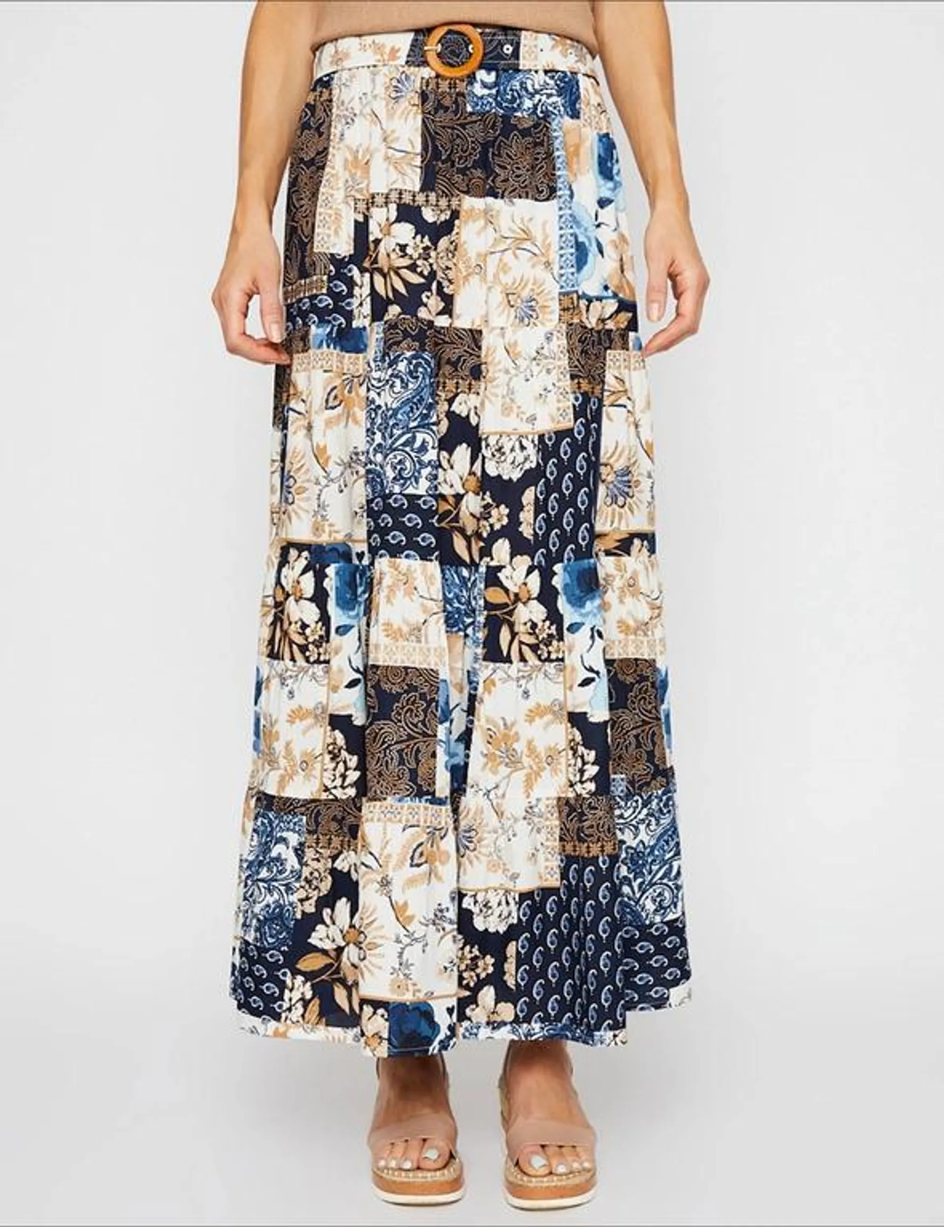 Millers Printed Maxi Skirt with Belt