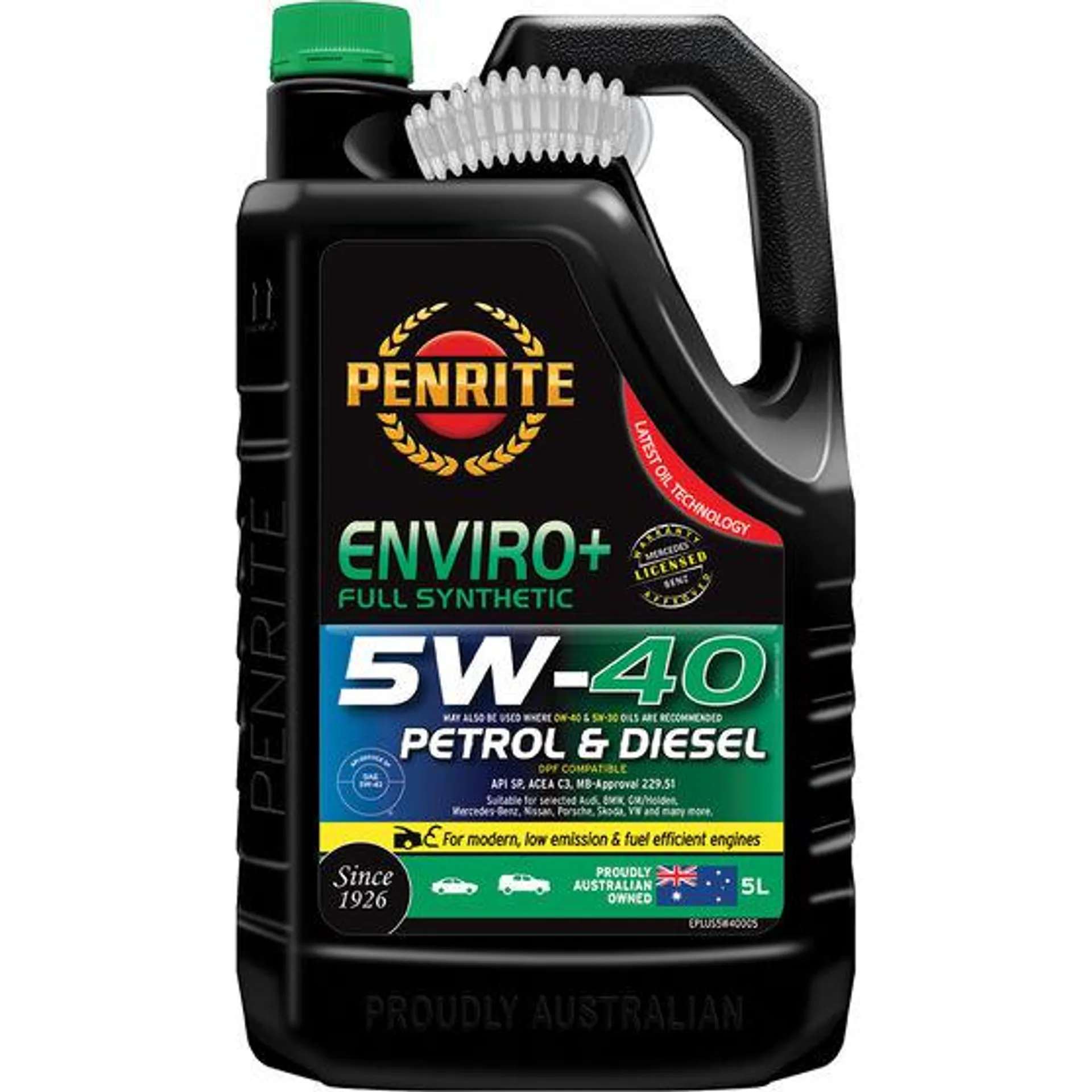 Penrite Enviro+ Engine Oil - 5W-40 5 Litre