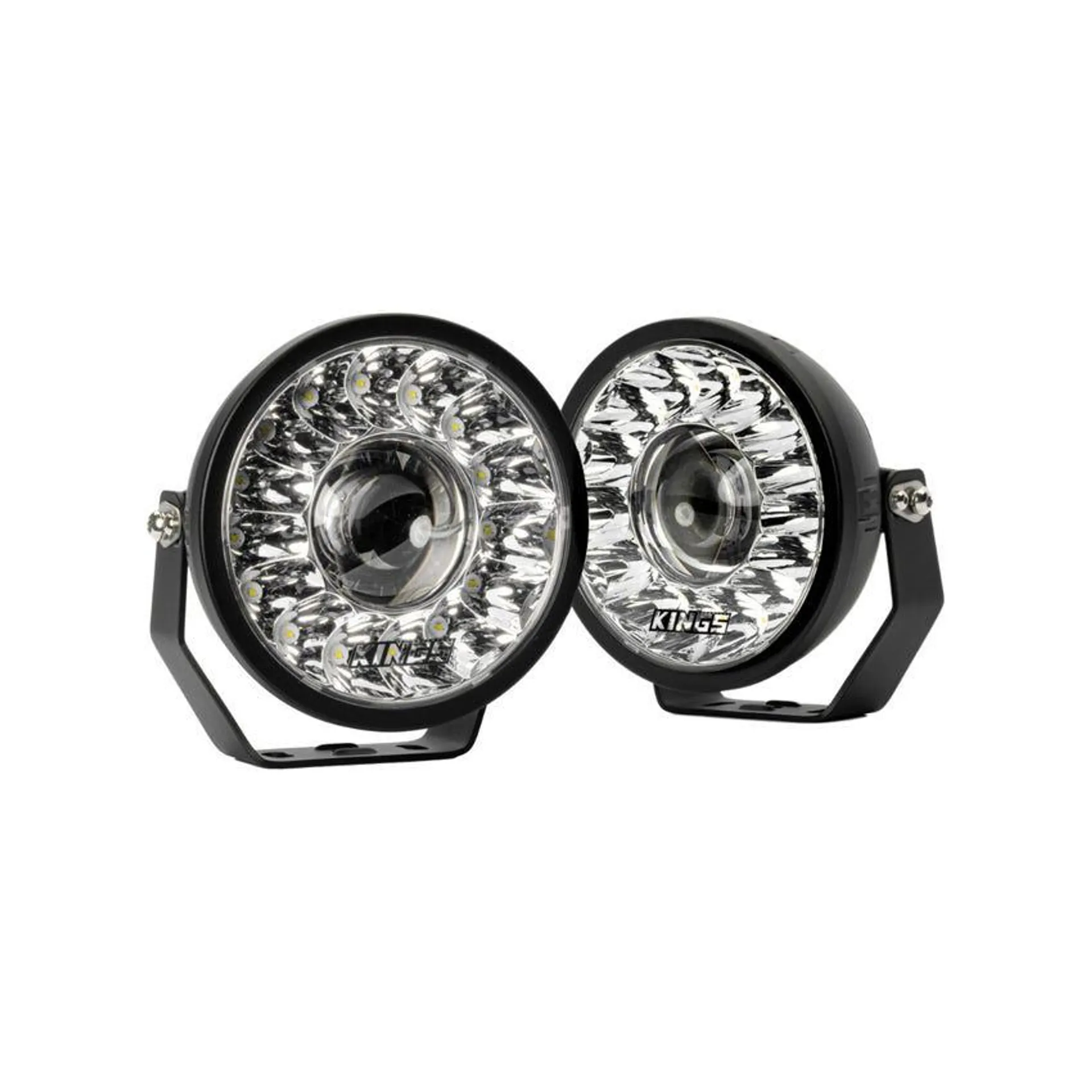 Kings 7” Illuminator Max LED Driving Lights (Pair) | Central LED module | Fitted with OSRAM LEDs | 10,096 Lumens | 1 Lux @ 1,129m