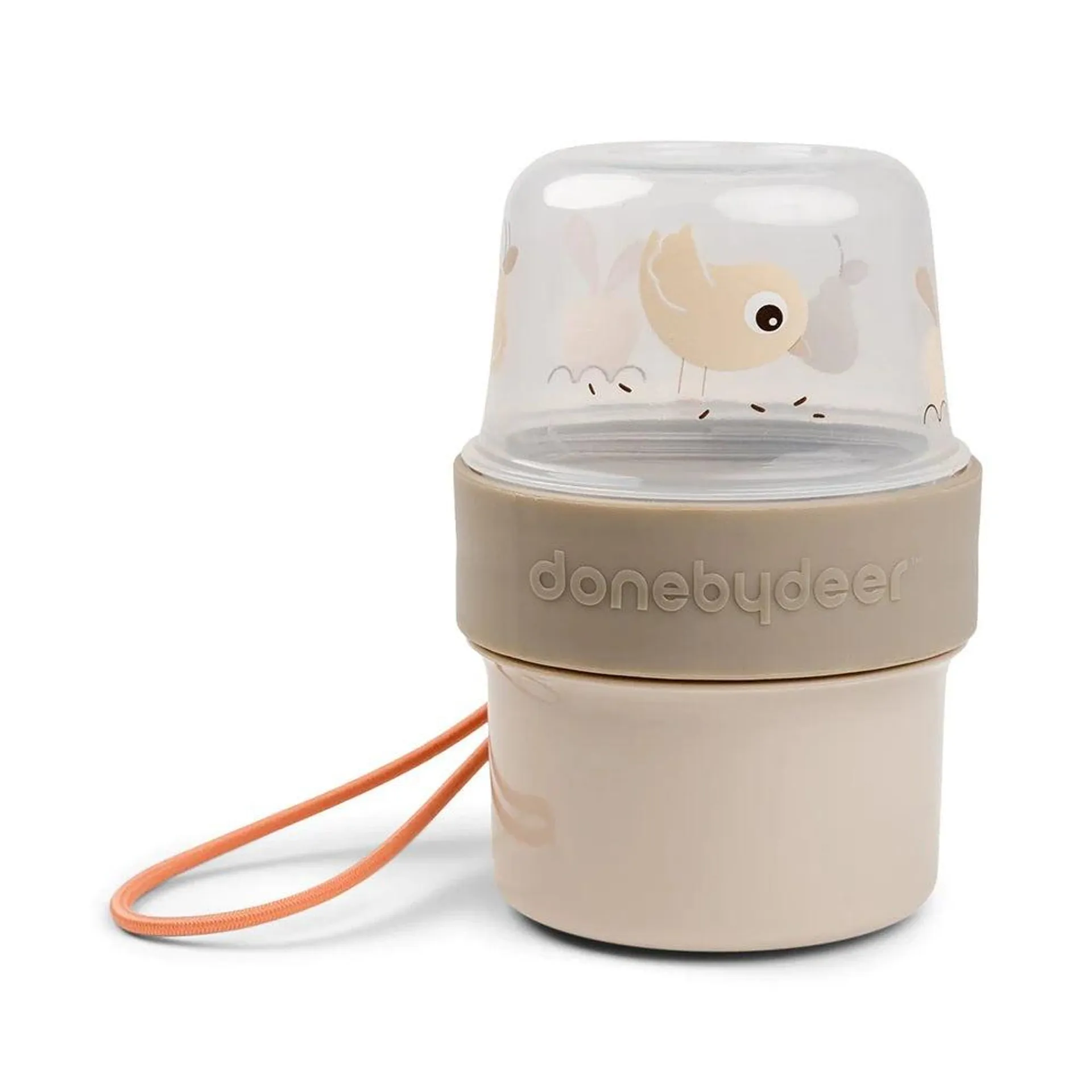 Done By Deer To Go 2-Way Snack Container Birdee Sand