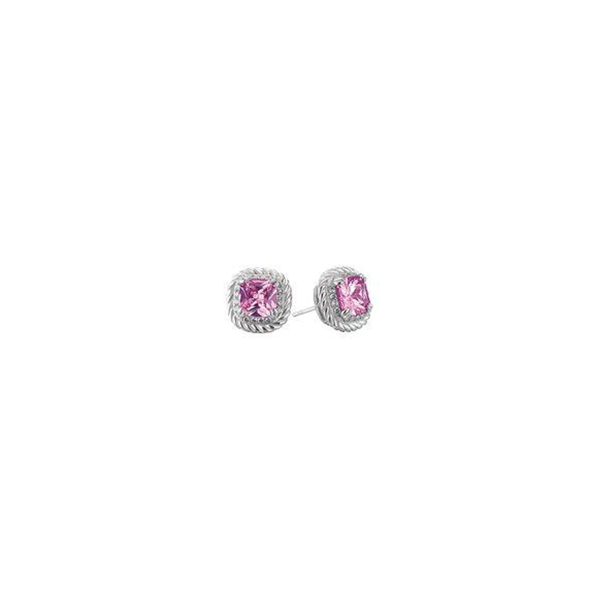 Breast Cancer Awareness Stainless Steel Earrings