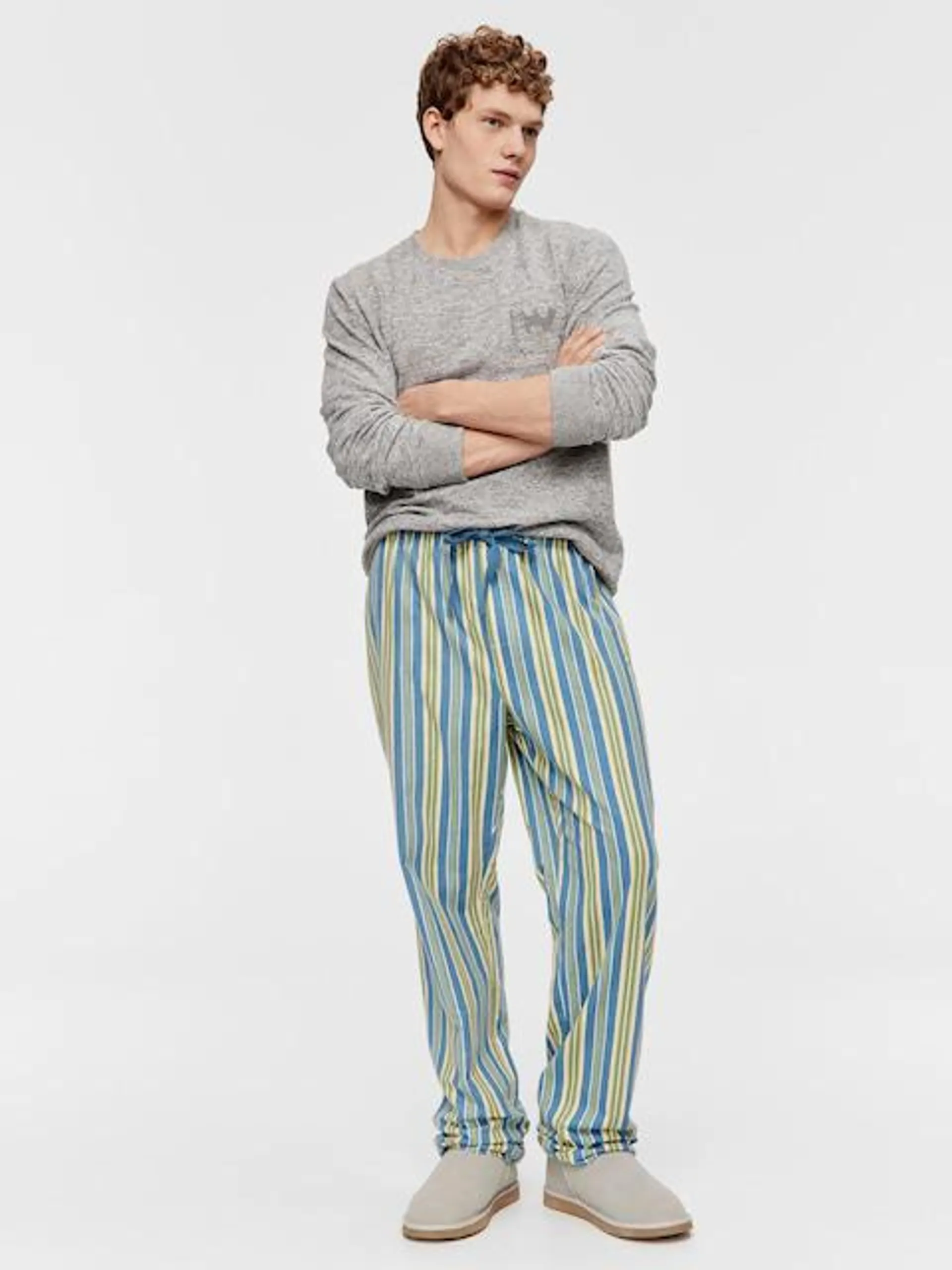 Candy Stripe Flannelette Pj Pant