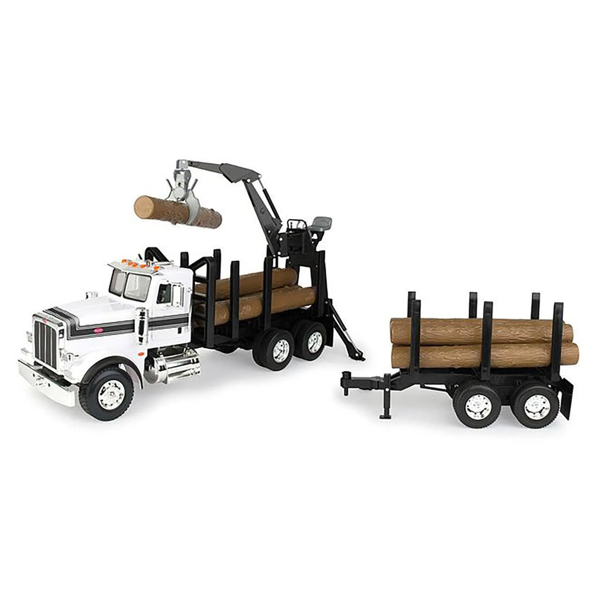 ERTL 1/16 Big Farm Peterbilt Model 367 Logging Truck with Pup Trailer