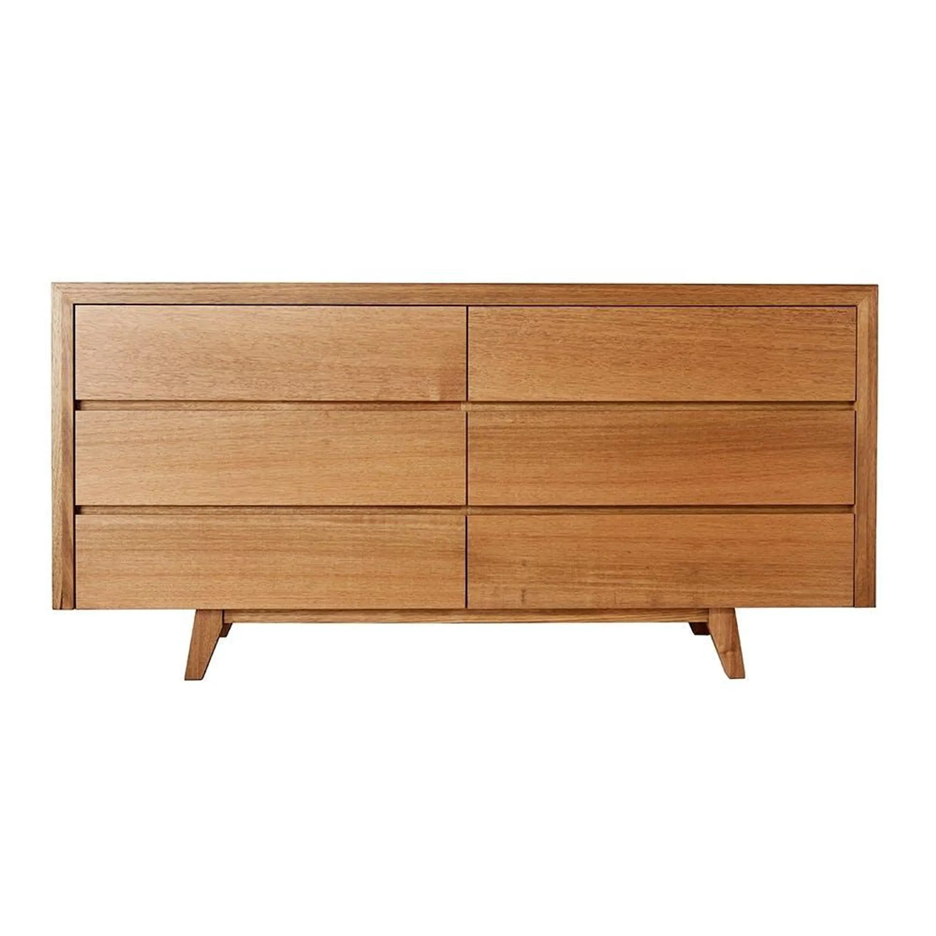 Retro Dresser (6 Drawer), Maple