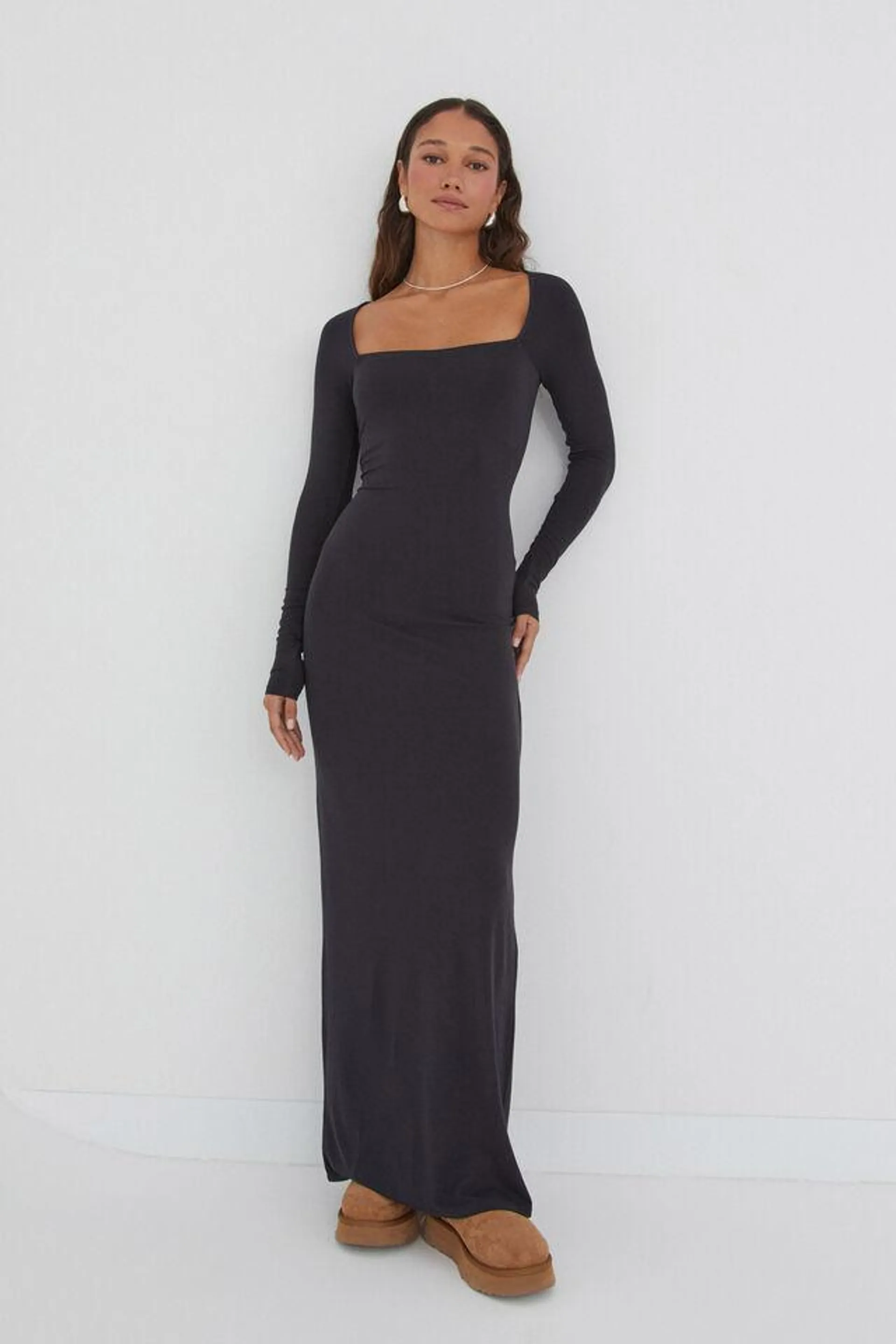 Soft Long Sleeve Maxi Dress