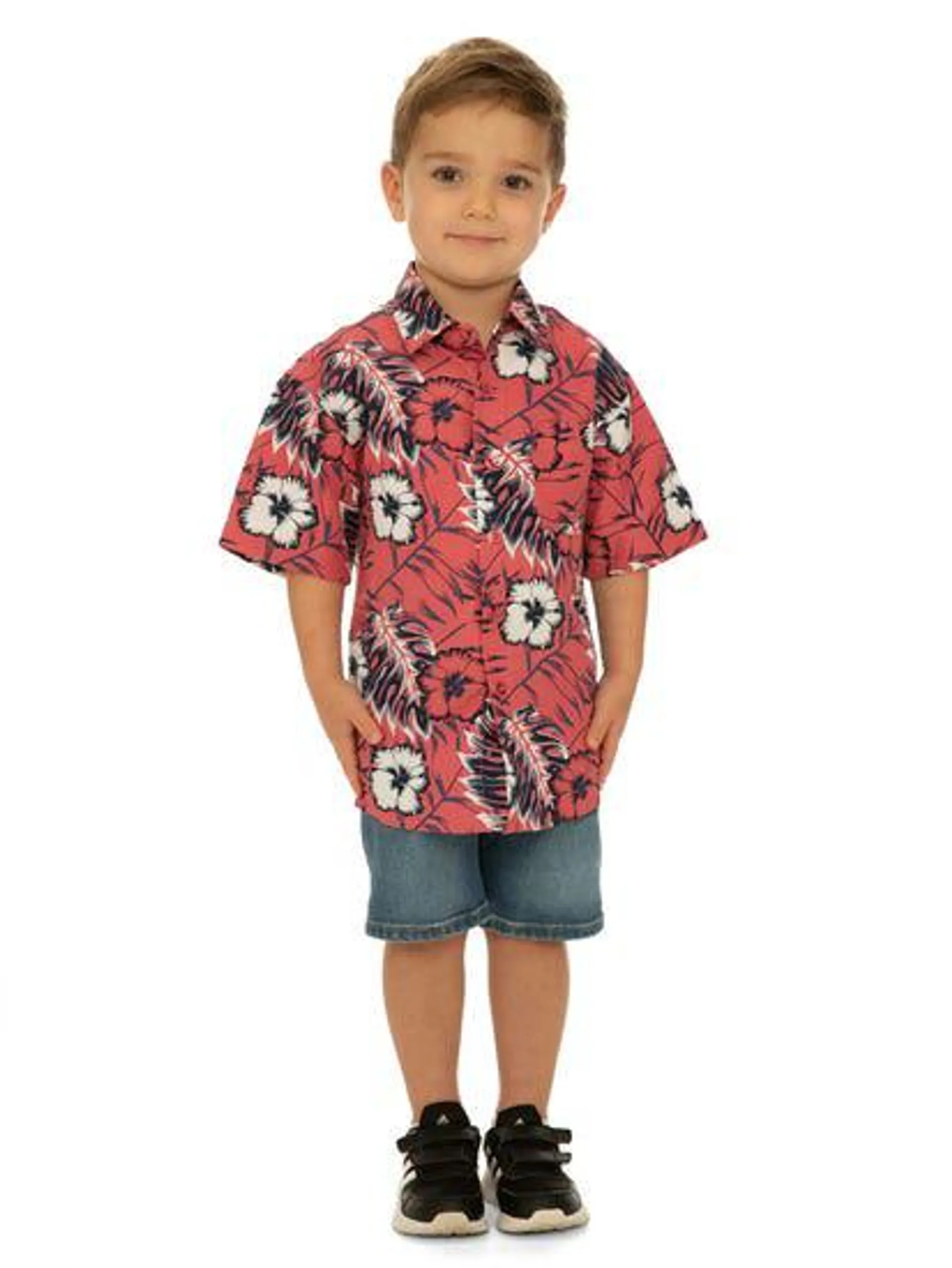 Lowes Kids Coral Hawaiian Print Shirt