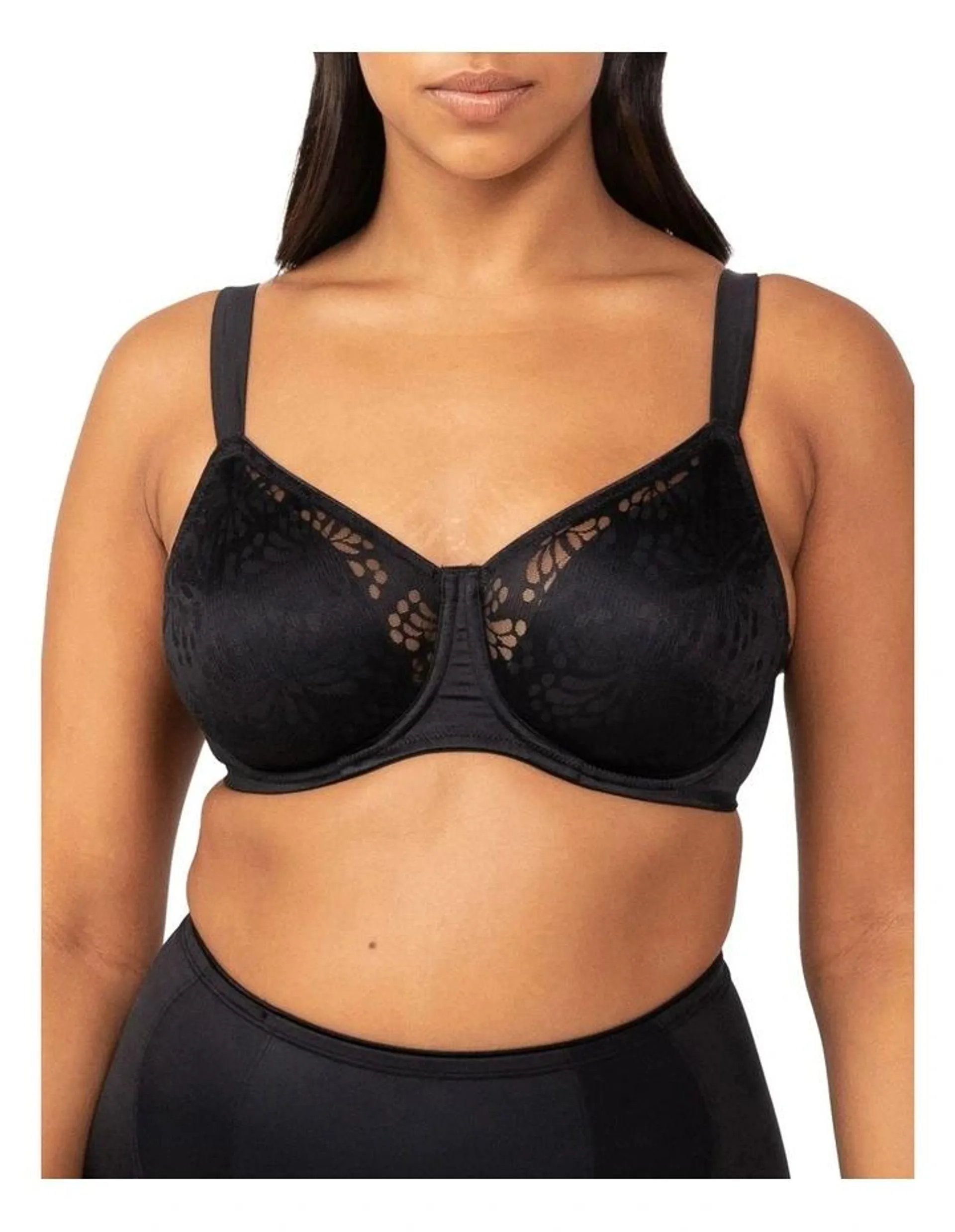 Lacy Minimiser Bra in Black