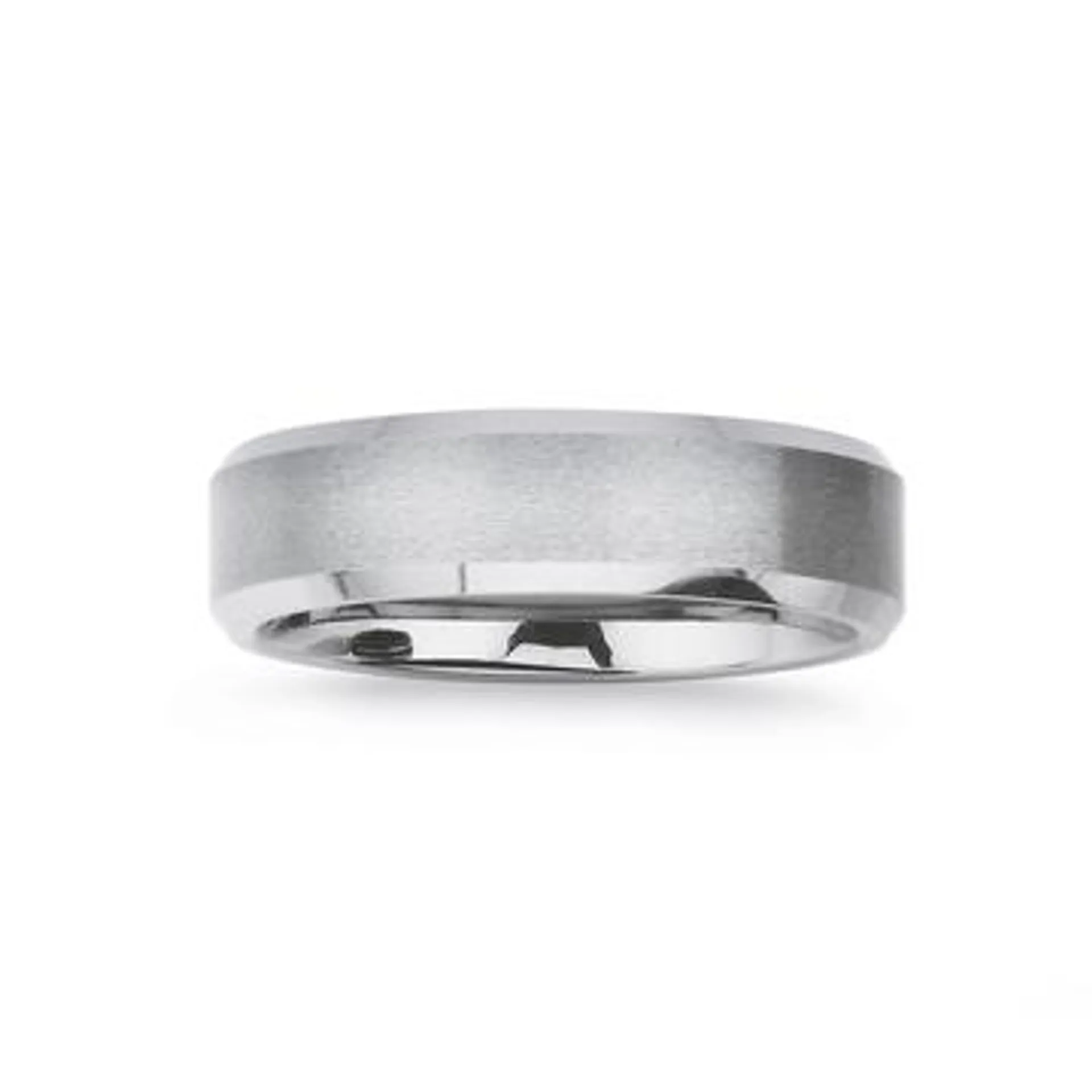 Tungsten Carbide Matte Bevel Edge Ring