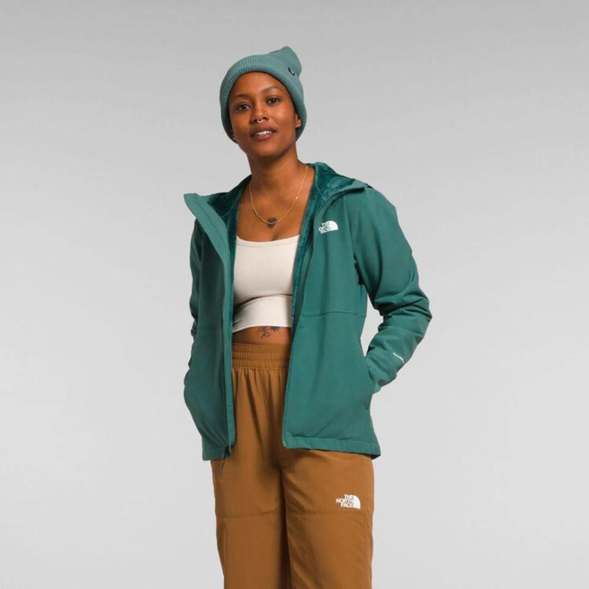 The North Face Women's Shelbe Raschel Hoodie Dark Sage