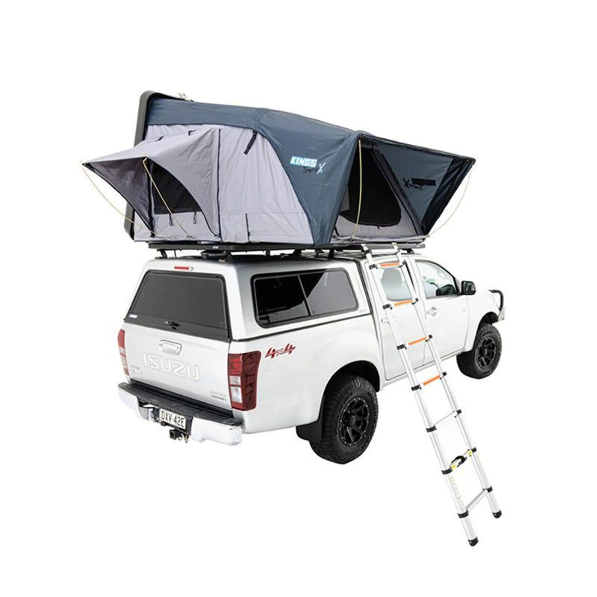 Kings Tourer X 1600 Side-Opening Rooftop Tent | 2 min Setup | Integrated Moon-Roof & Fly | 280gsm