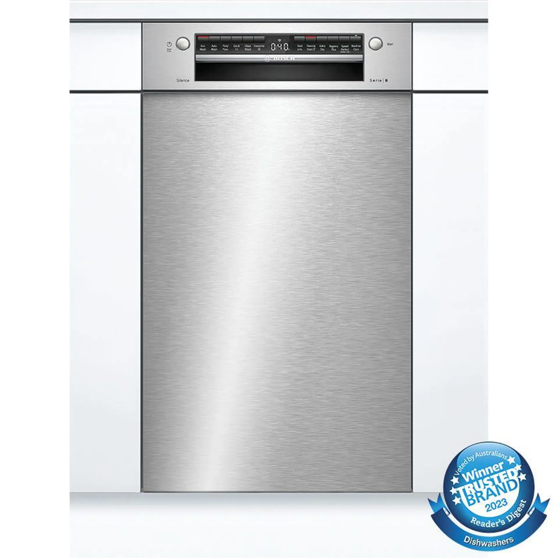 Bosch SPU6IMS01A Serie 6 45cm Stainless Steel Built under Dishwasher