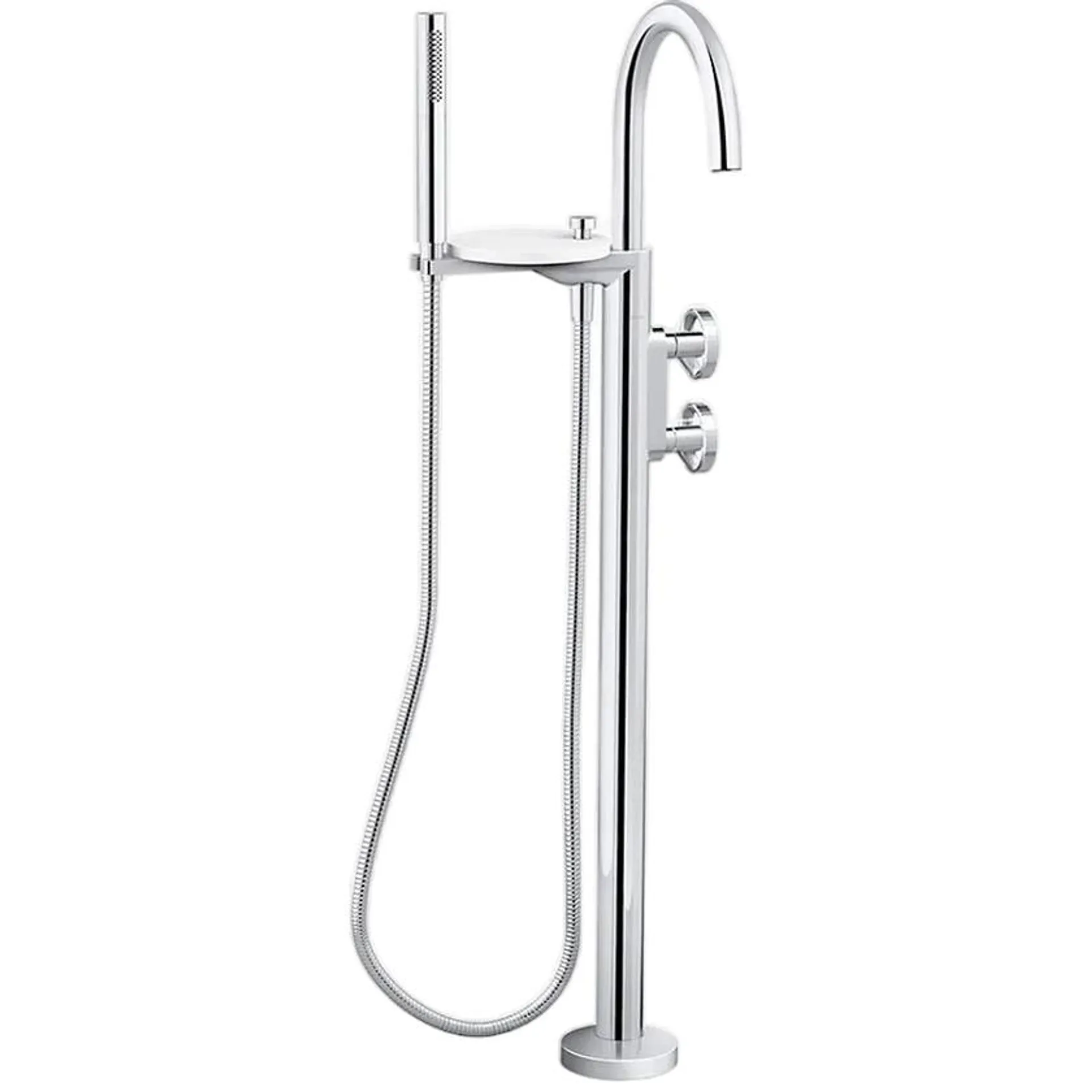 Kohler 77984T9ECP Components Chrome Bath Filler with Hand Shower