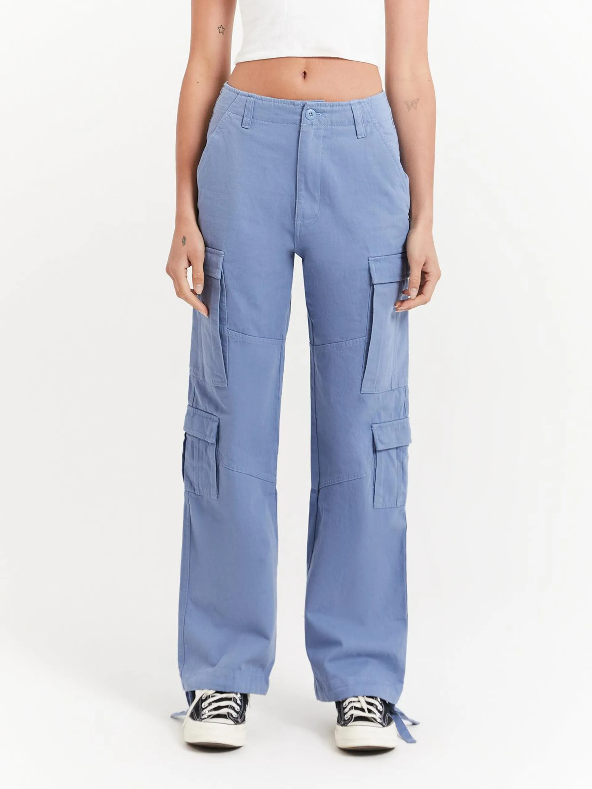 Surplus Cargo Pants in Faded Blue