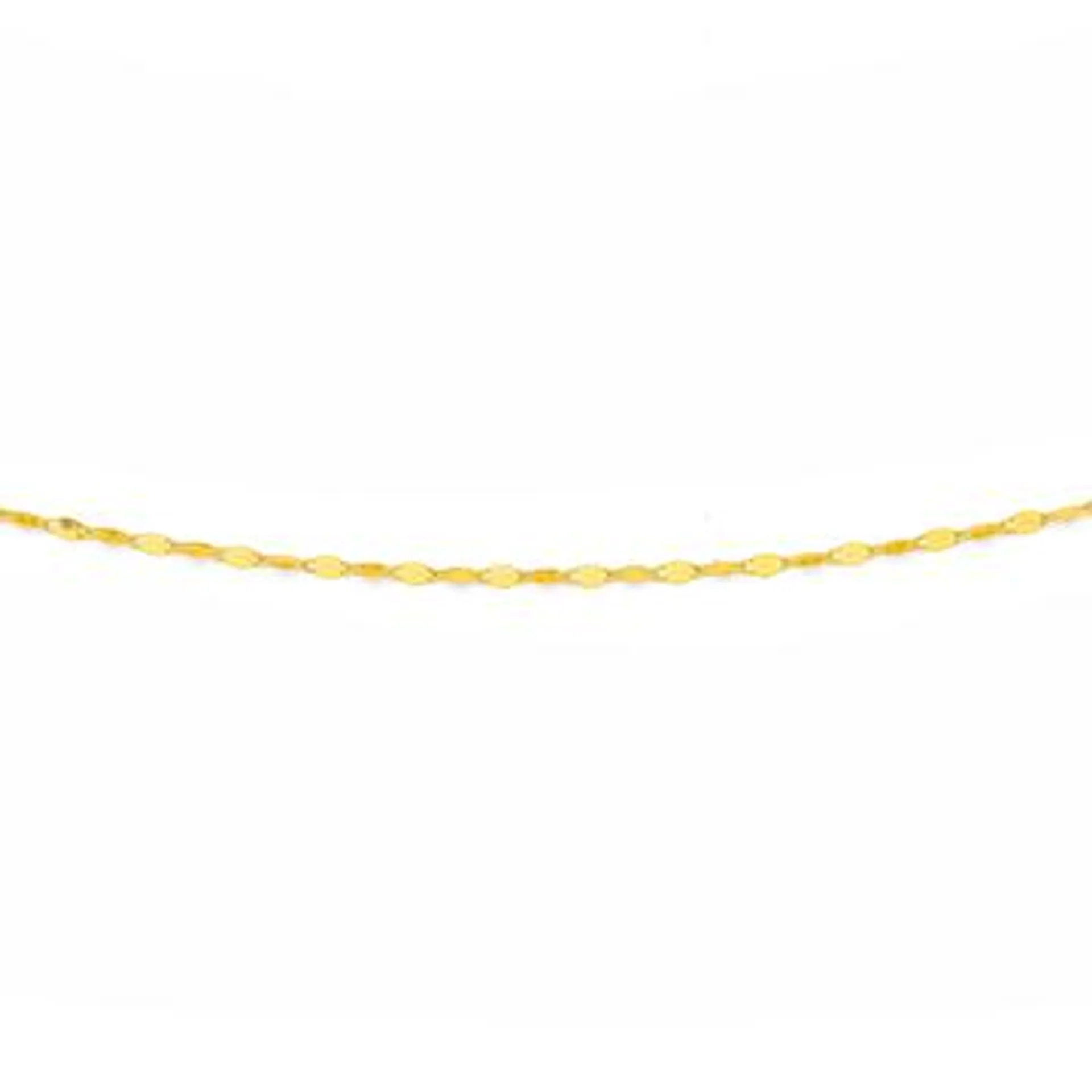 9ct Gold 45cm Mirror Link Chain