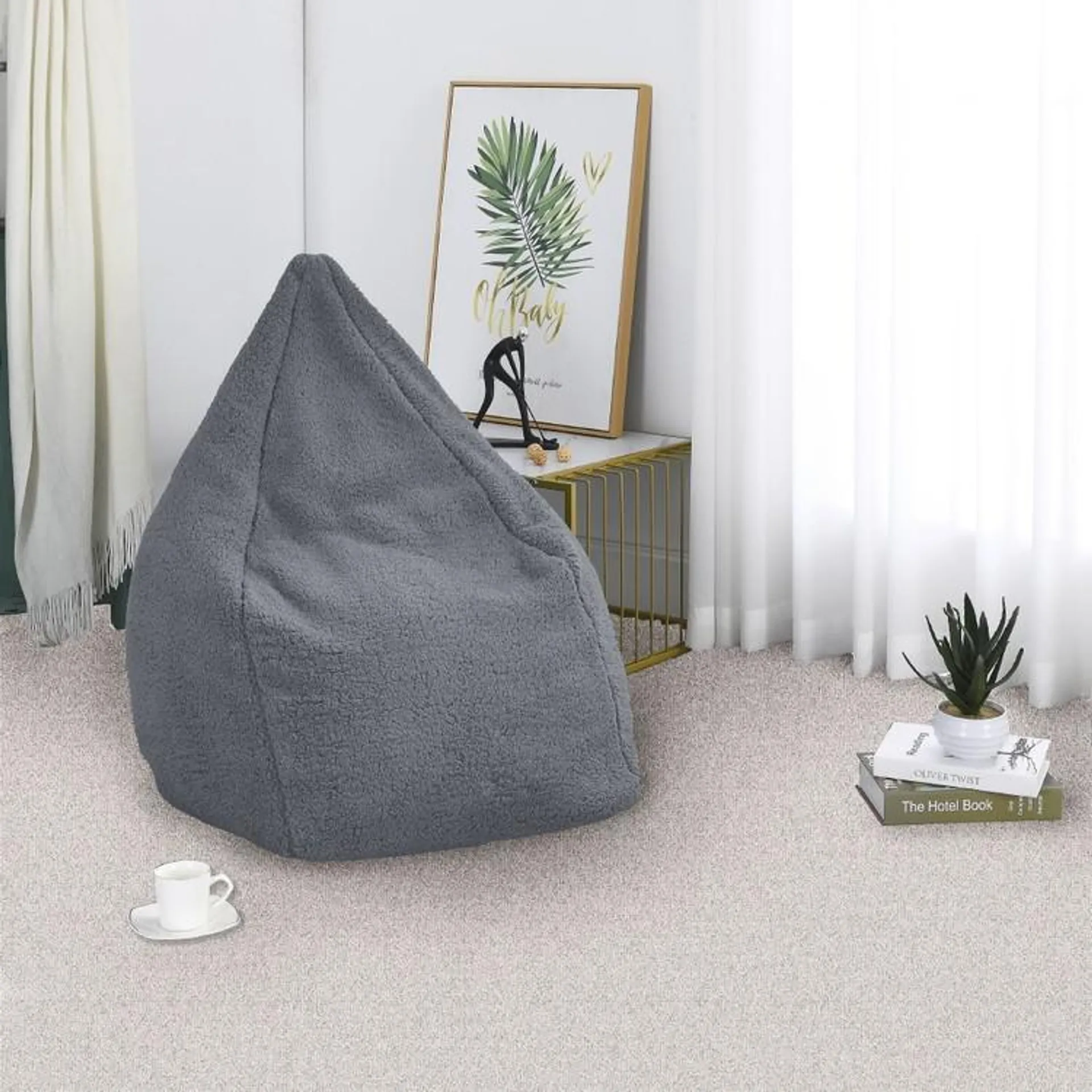 KOO Eddy Bean Bag Cover Cement 50 x 50 x 120 cm