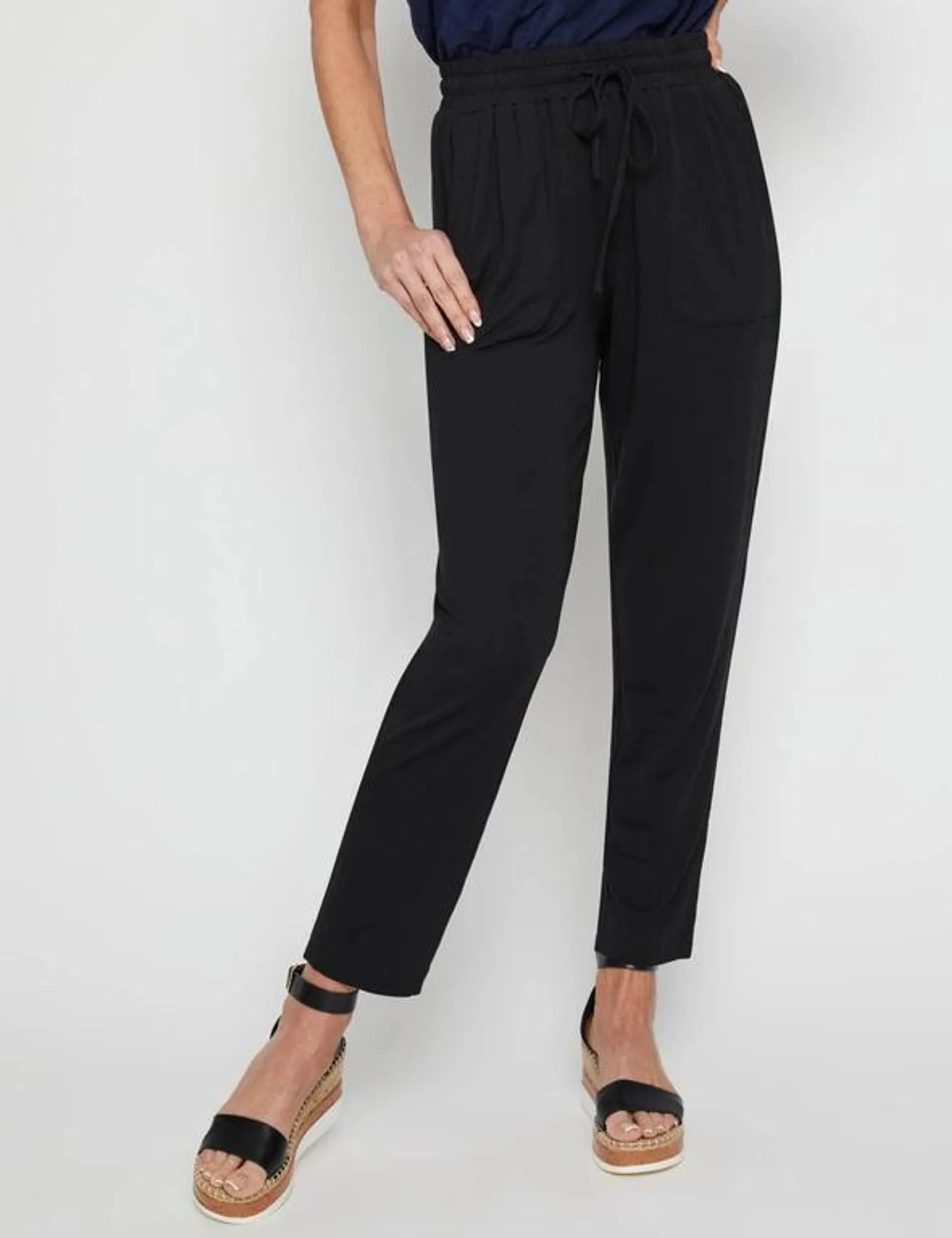 Millers Full Length Jersey Pant Plain Black