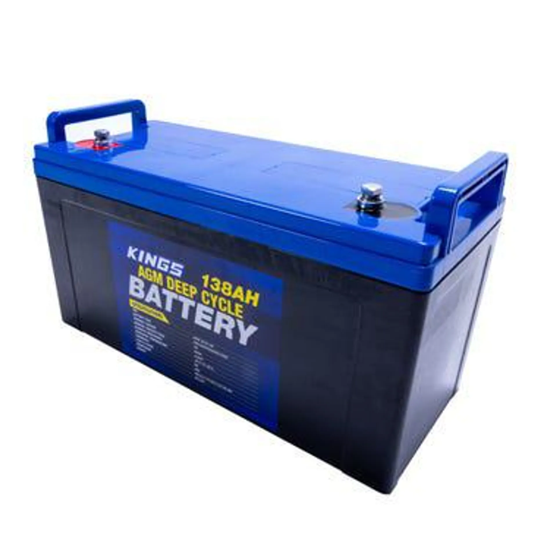 Kings 12V 138Ah Deep Cycle Battery | 5x Faster Recharging | Maintenance-Free | Up to 1800 Cycles