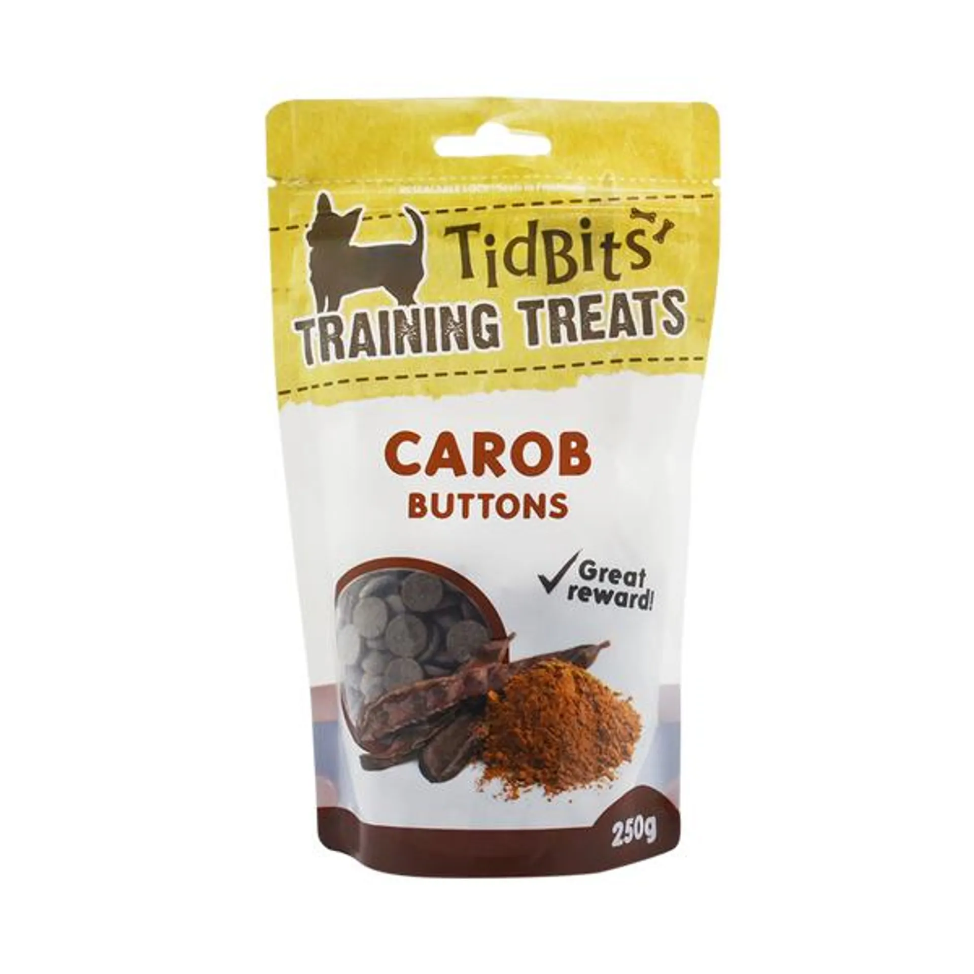 TidBits - Training Treats Carob Buttons (250g)