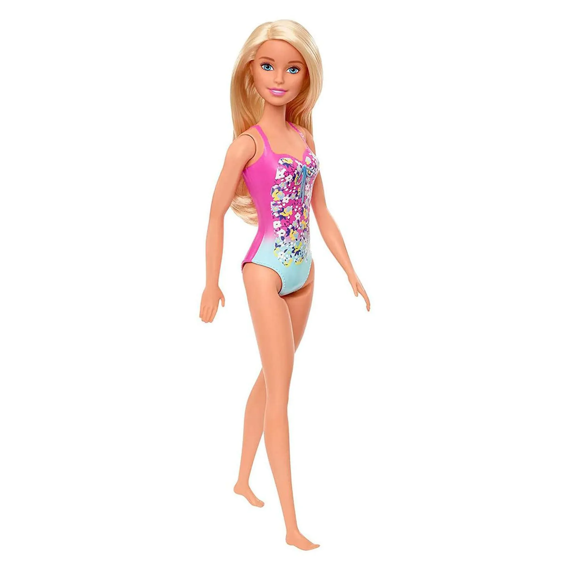 Barbie Swimsuit Doll - Pink & Blue Swimsuit