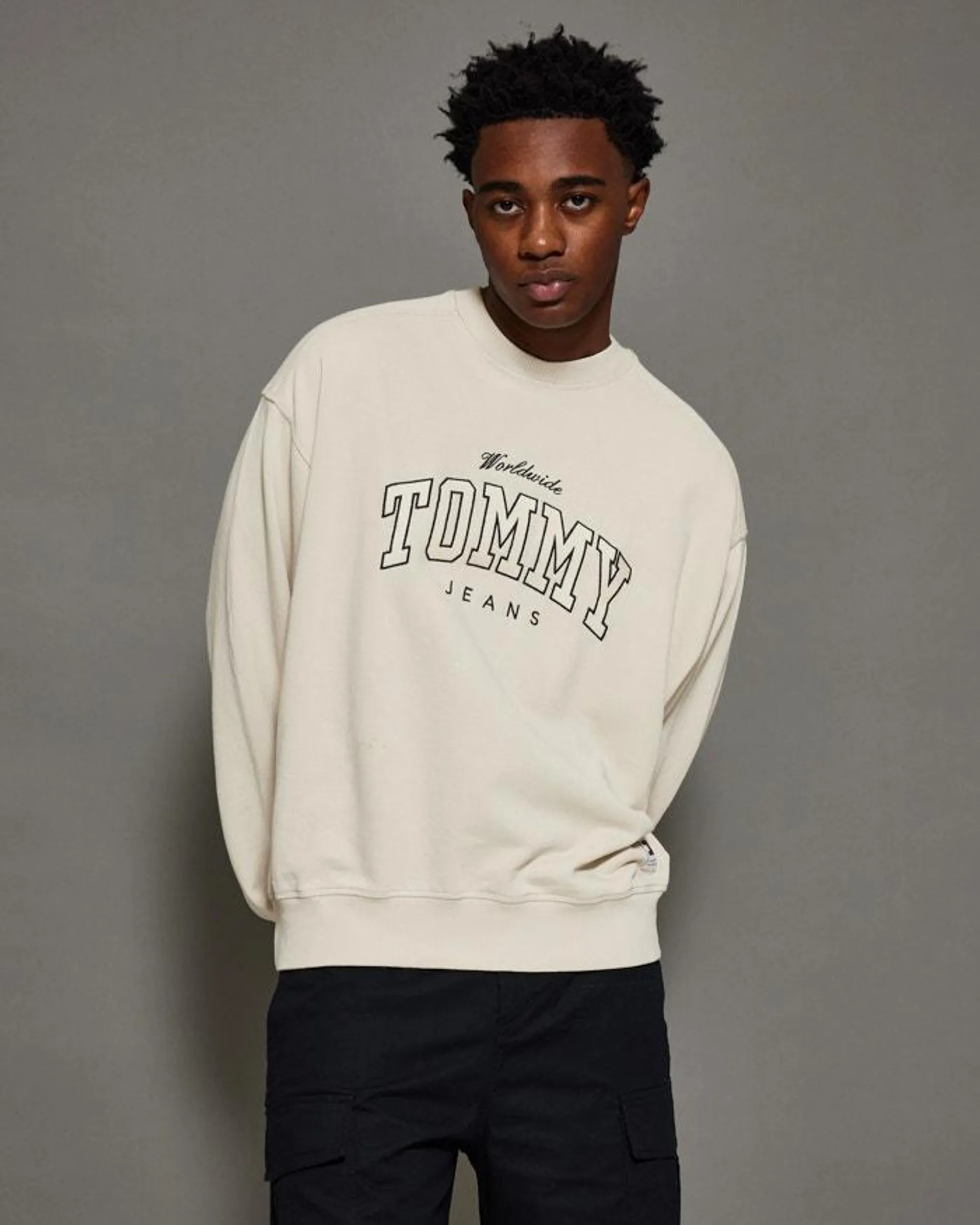 Varsity Boxy Cropped Sweatshirt