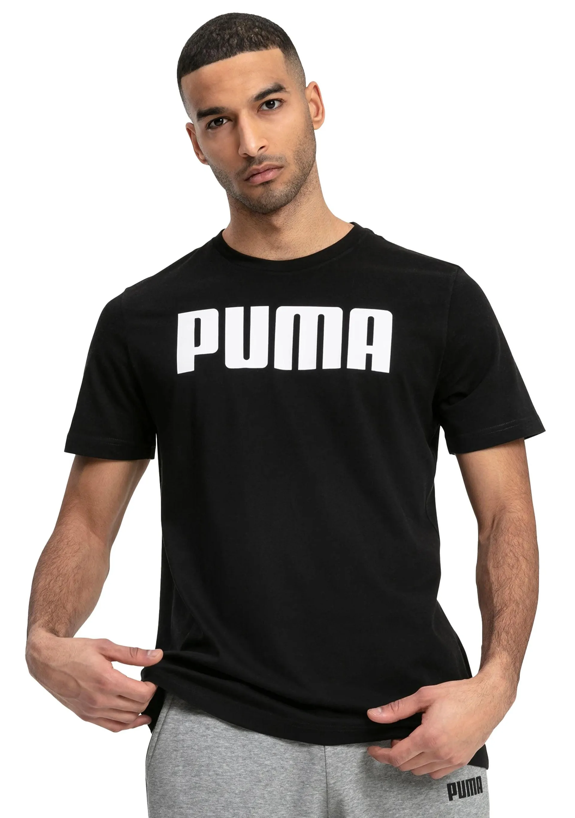 Puma Mens Essential Logo Tee Black 854742 01