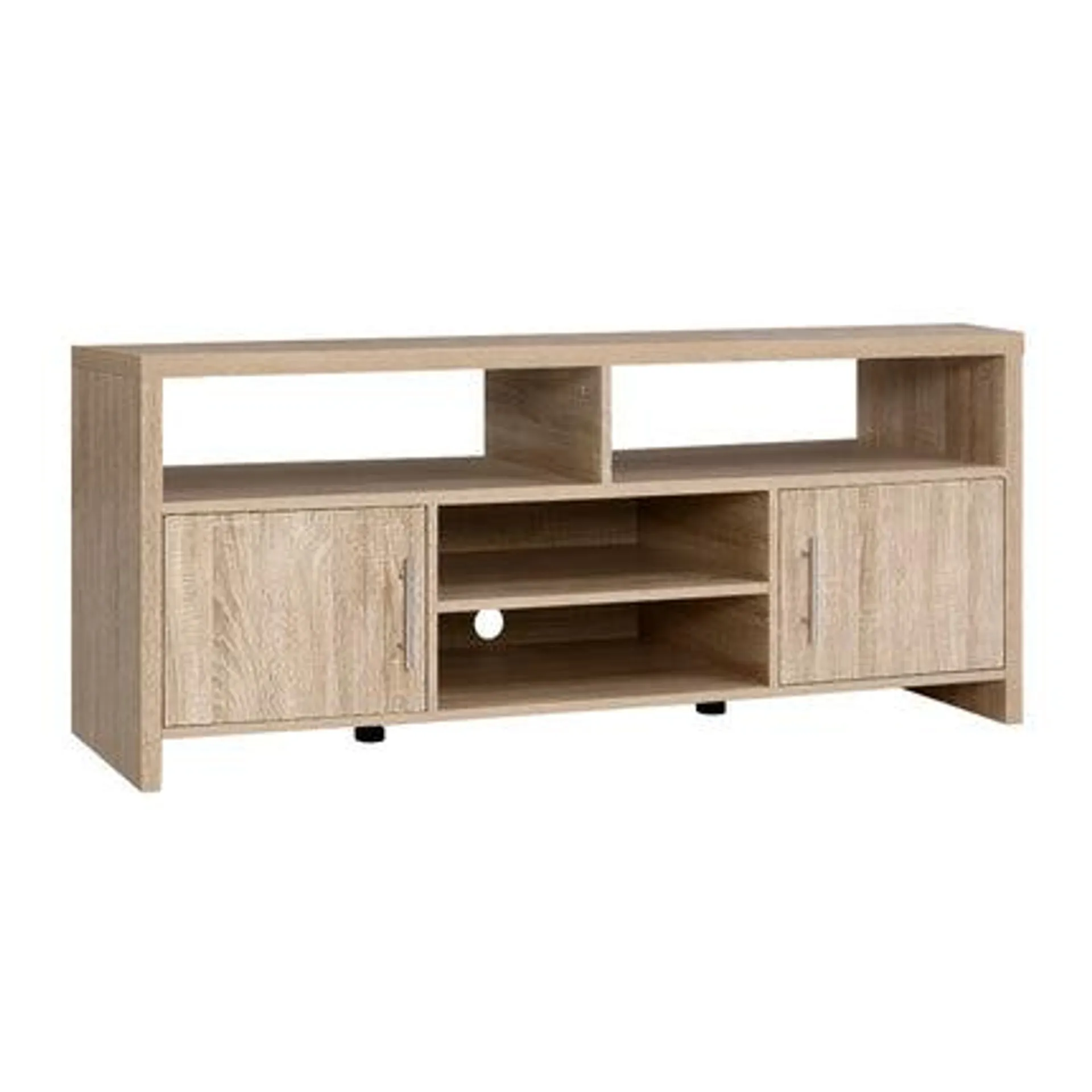 TV Cabinet Entertainment Unit Stand Storage Shelf Sideboard 140cm Oak