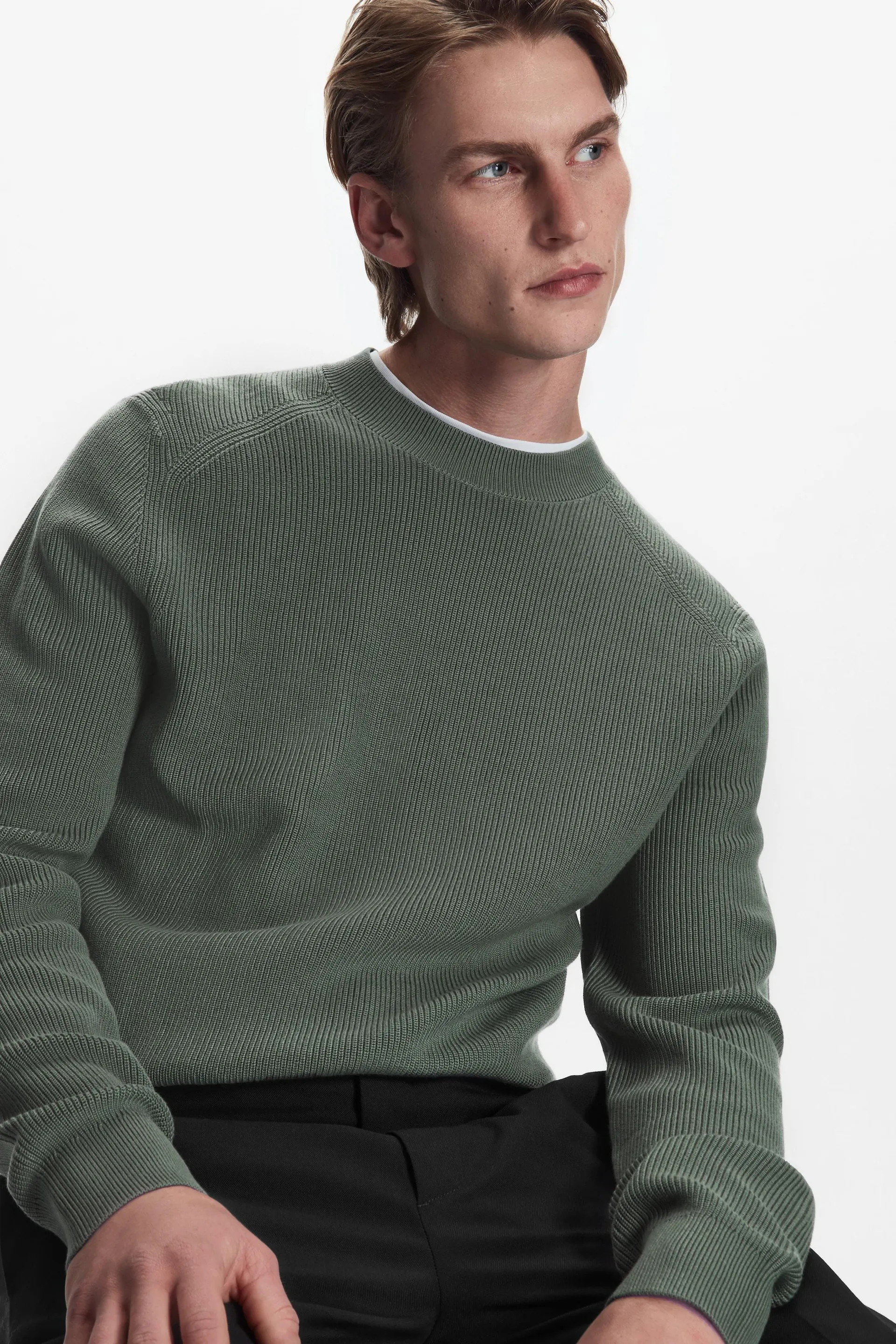 RIBBED-KNIT JUMPER