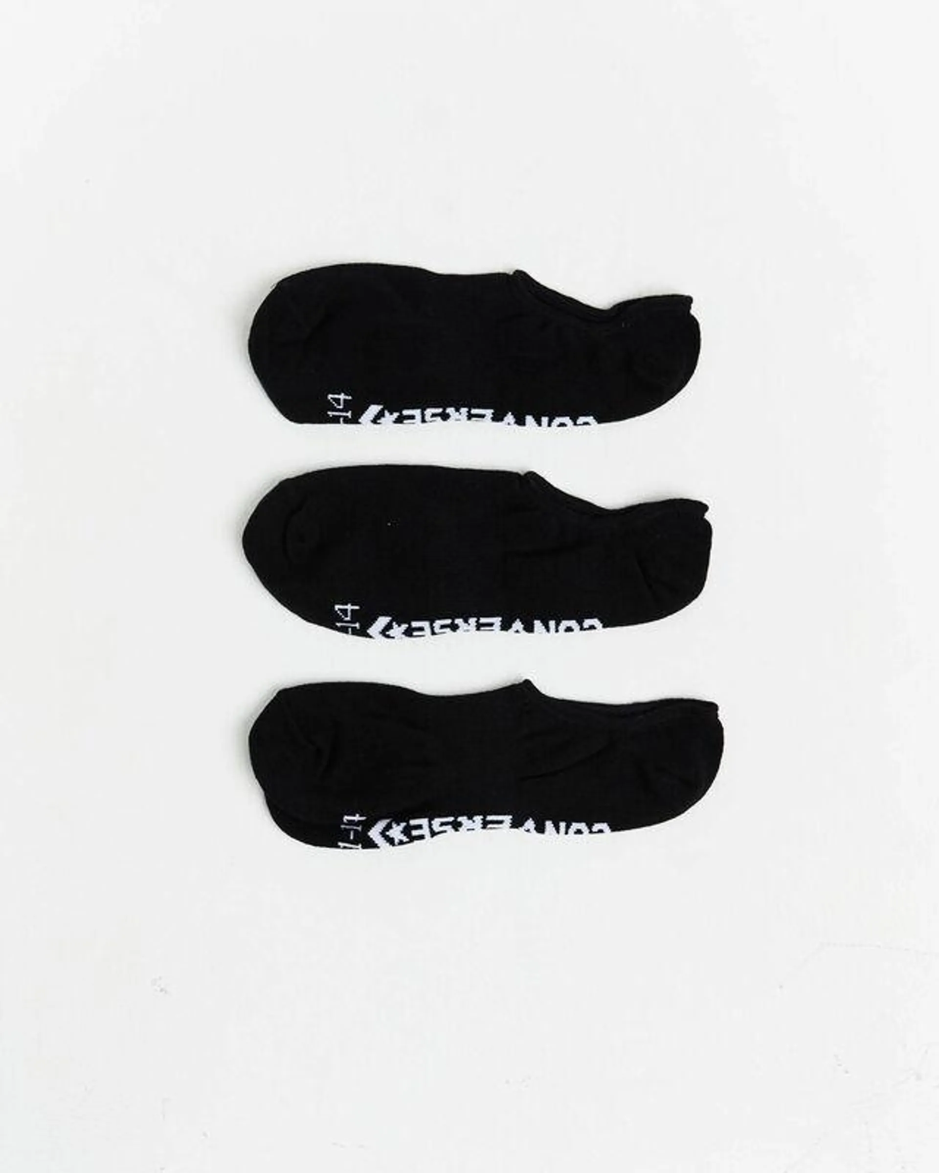 Invisible Socks 3 Pack in Black