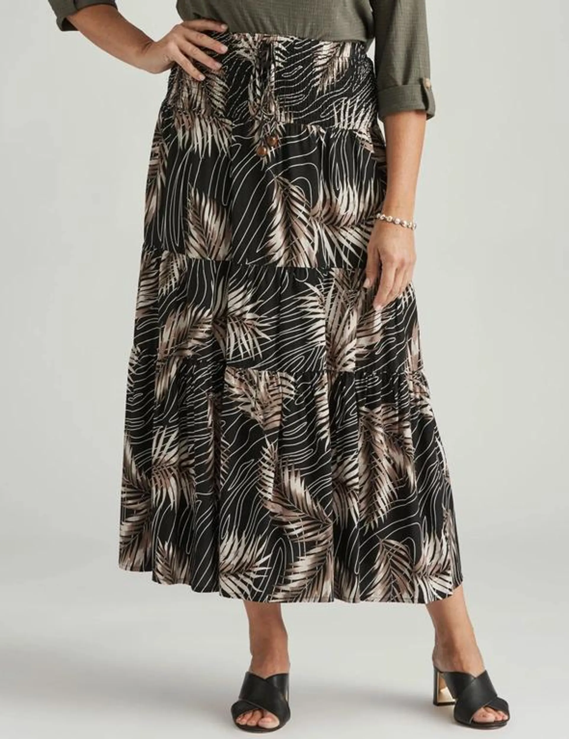 Millers Tiered Maxi Rayon Skirt