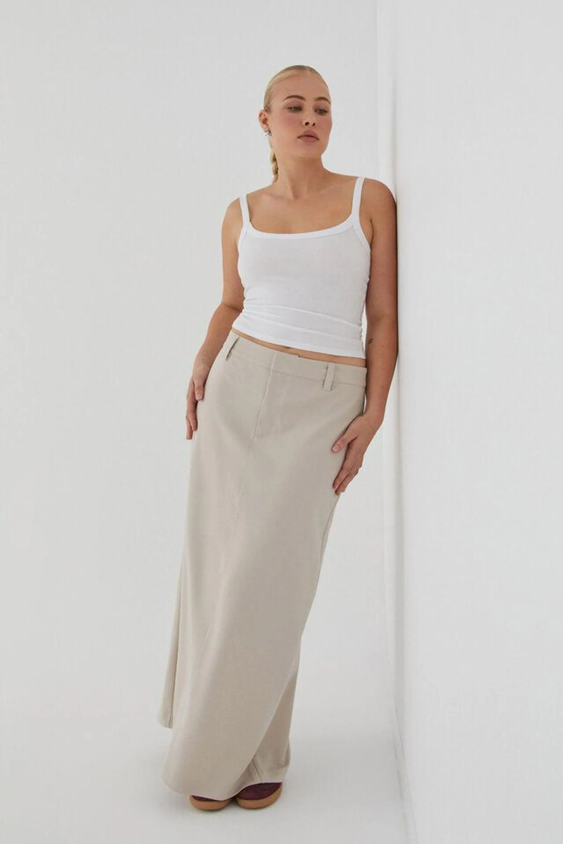 Chloe Tailored Maxi Skirt