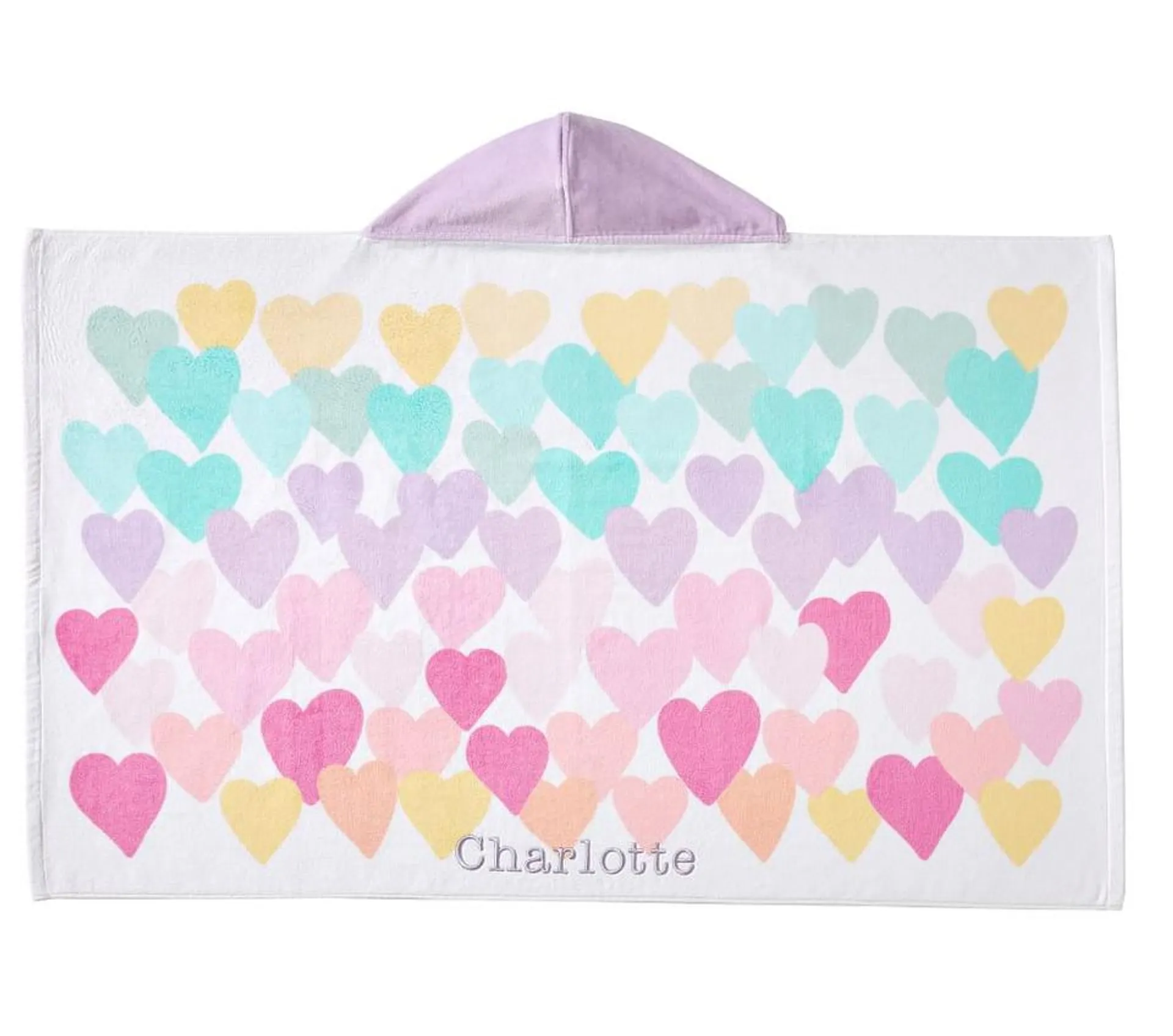 Rainbow Heart Kids Beach Wrap