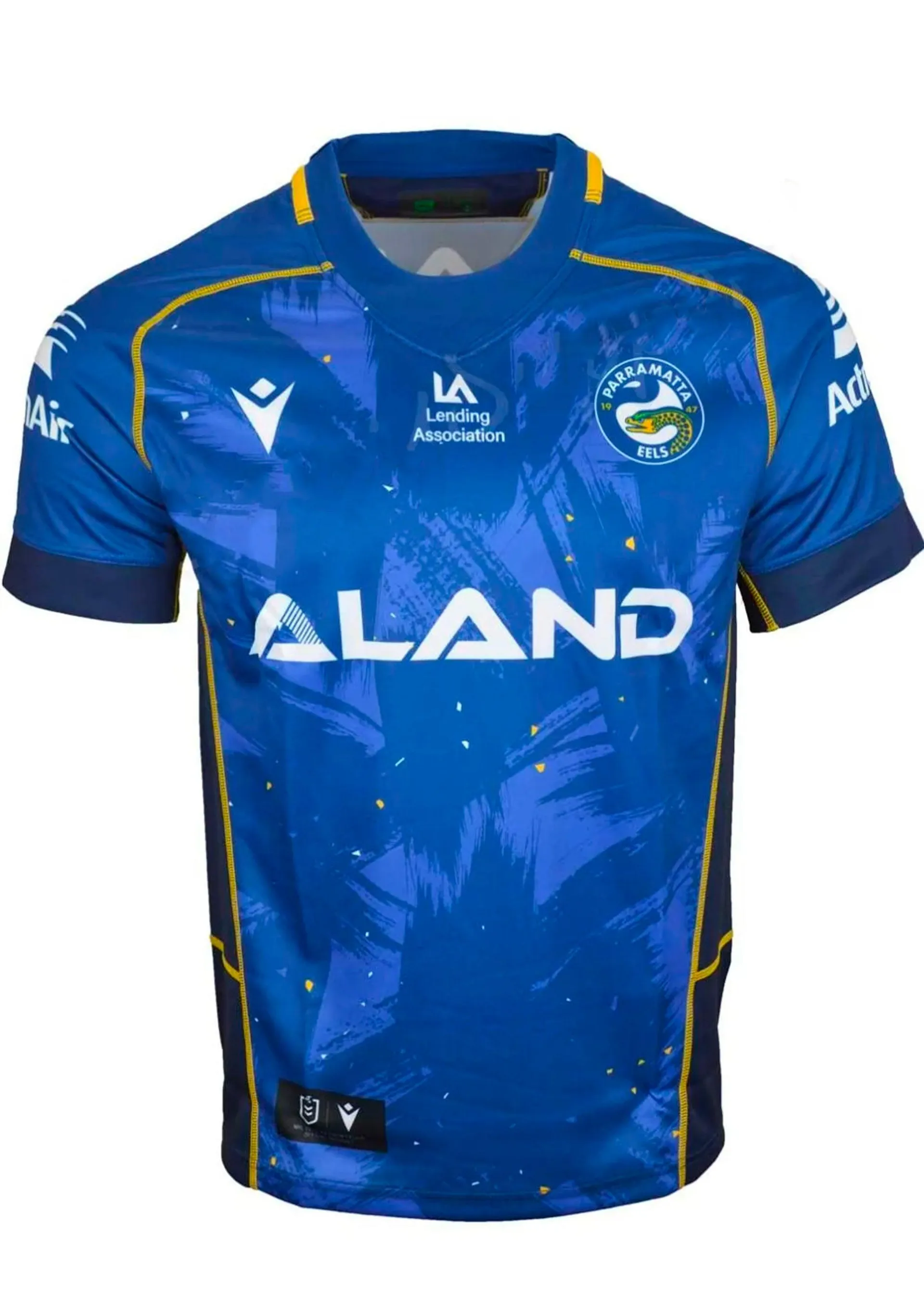 Macron Parramatta Eels 2023 NRL Mens Preseason Training Jersey 58565623