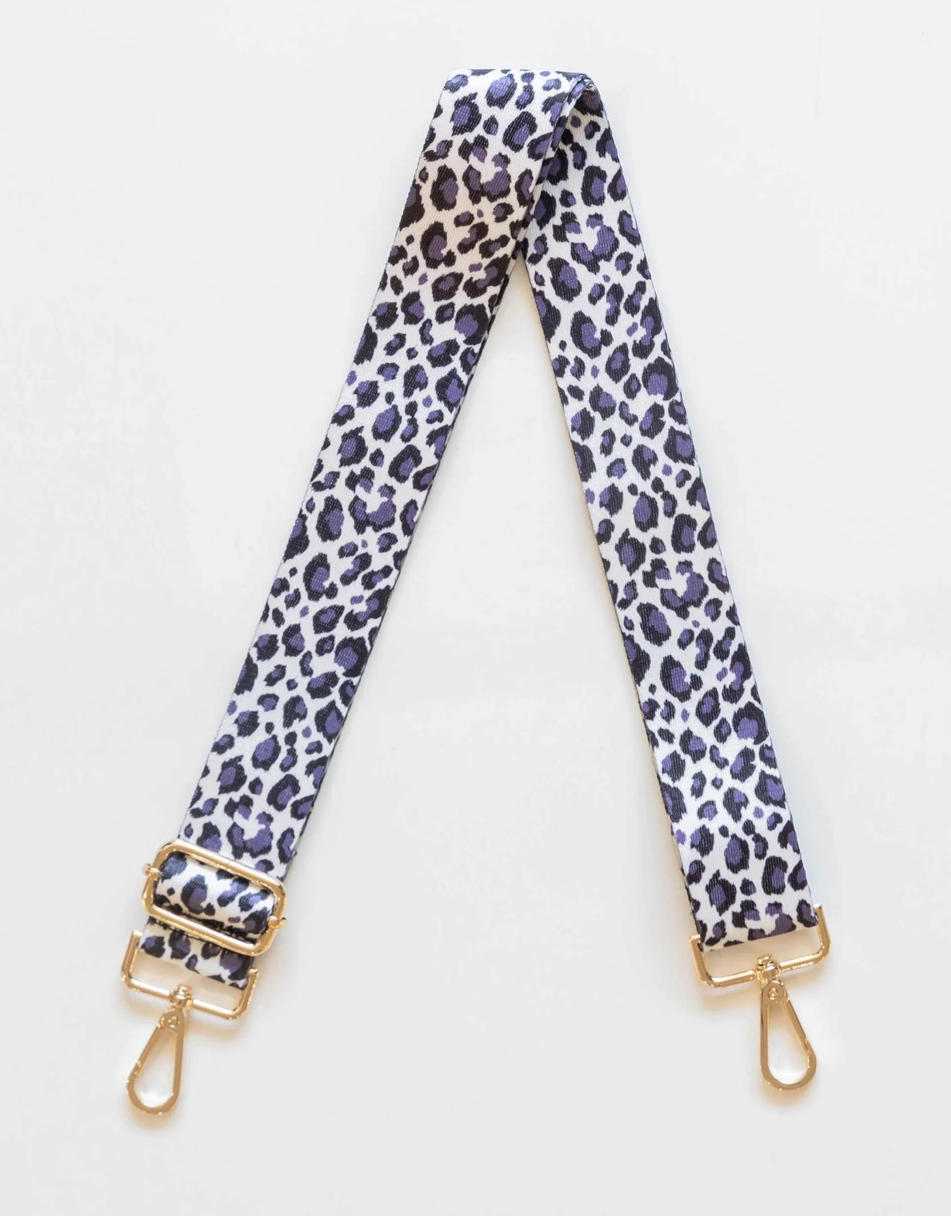 Leopard Bag Strap - White