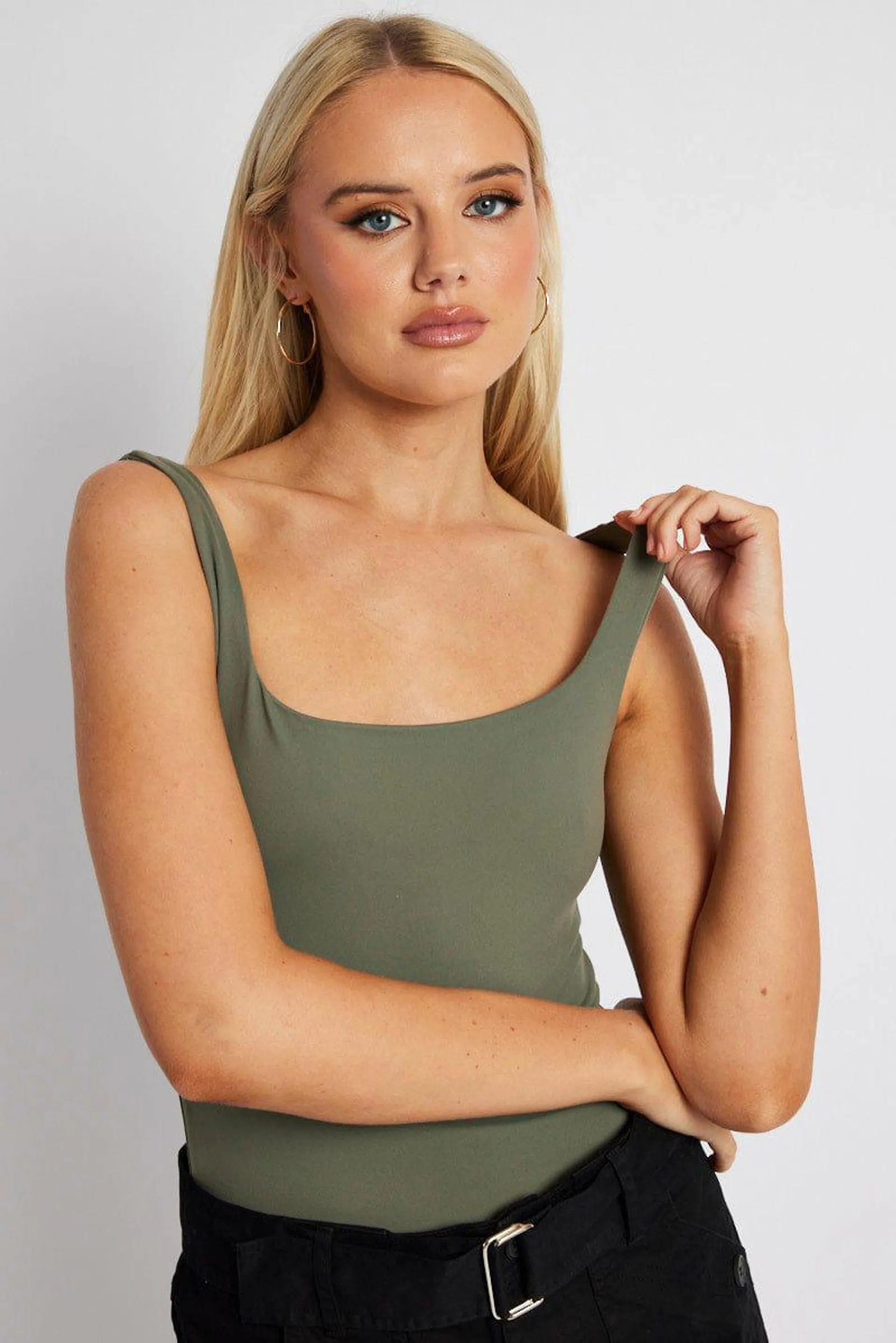 Green Supersoft Top Sleeveless