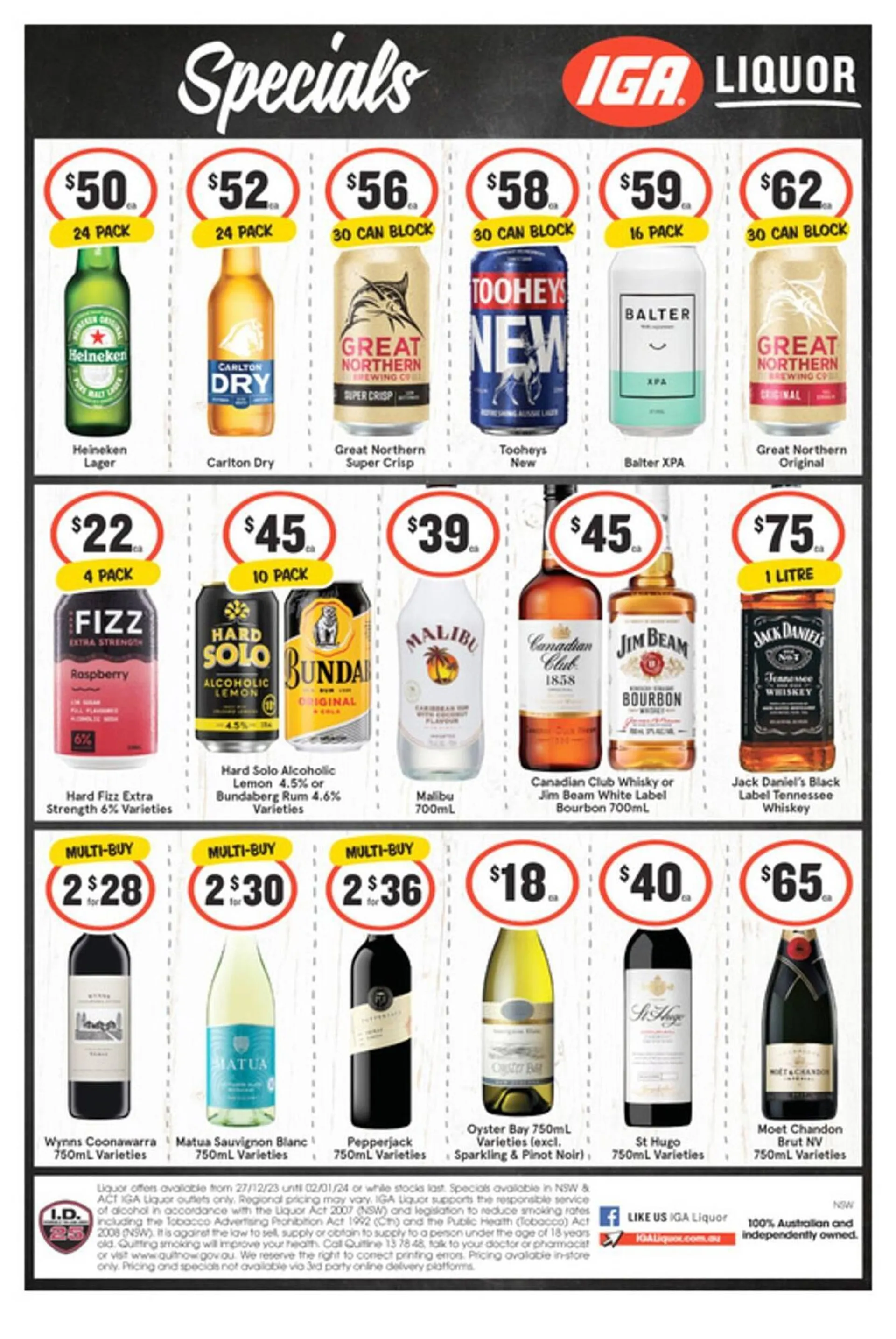 IGA Liquor catalogue - Catalogue valid from 27 December to 2 January 2024 - page 1