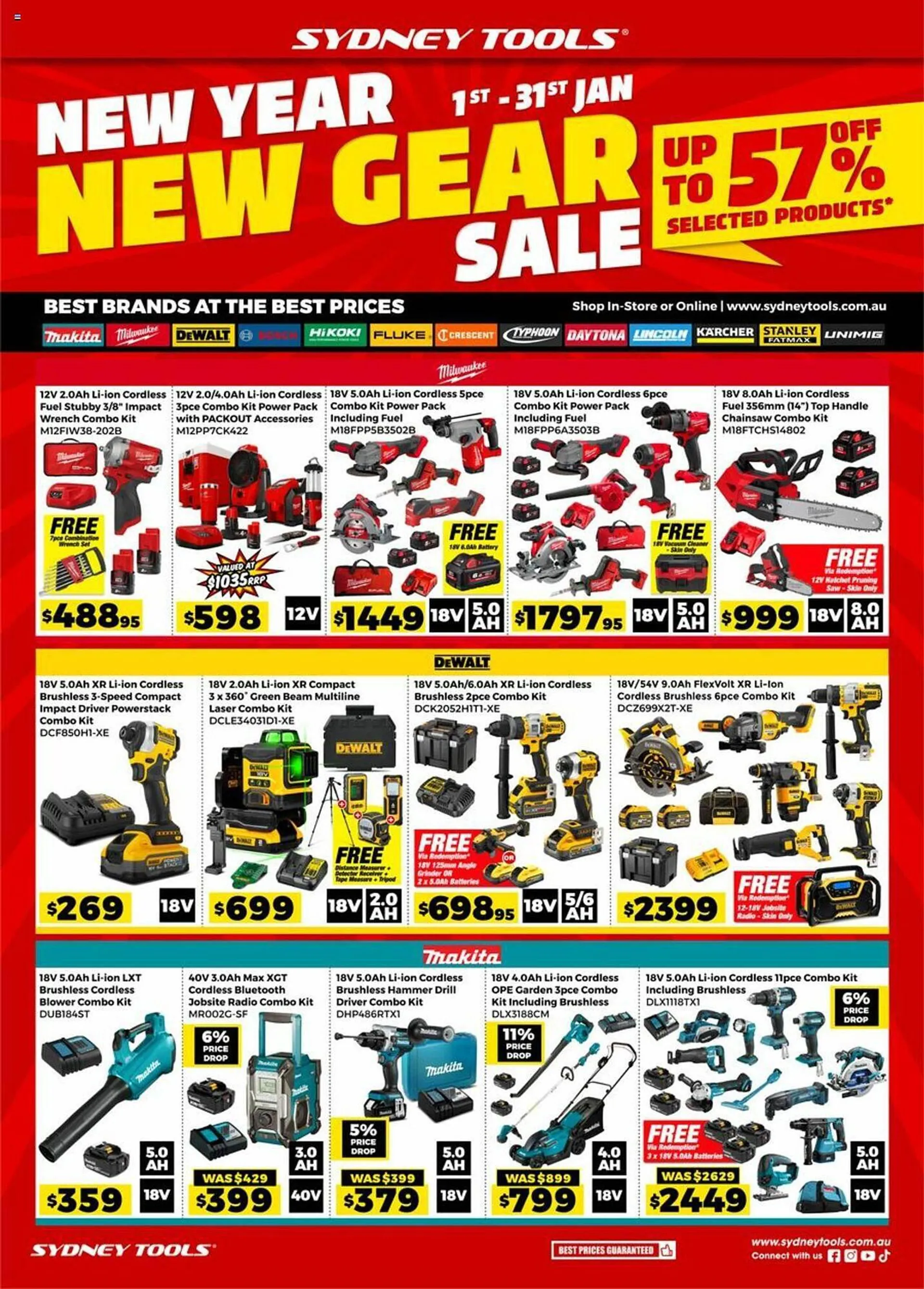 Sydney Tools catalogue - Catalogue valid from 1 January to 31 January 2024 - page 1