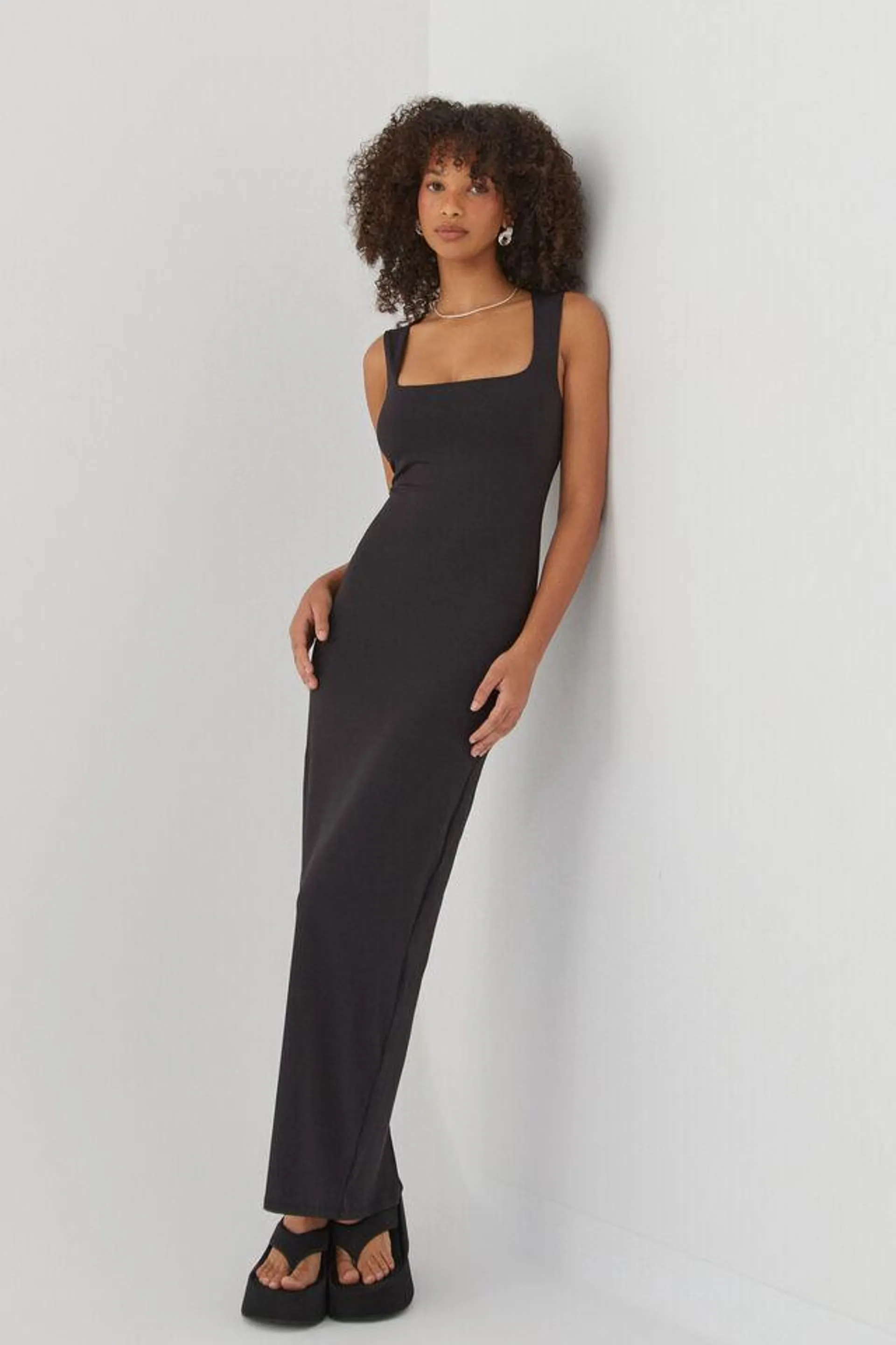 Luxe Open Neck Maxi Dress