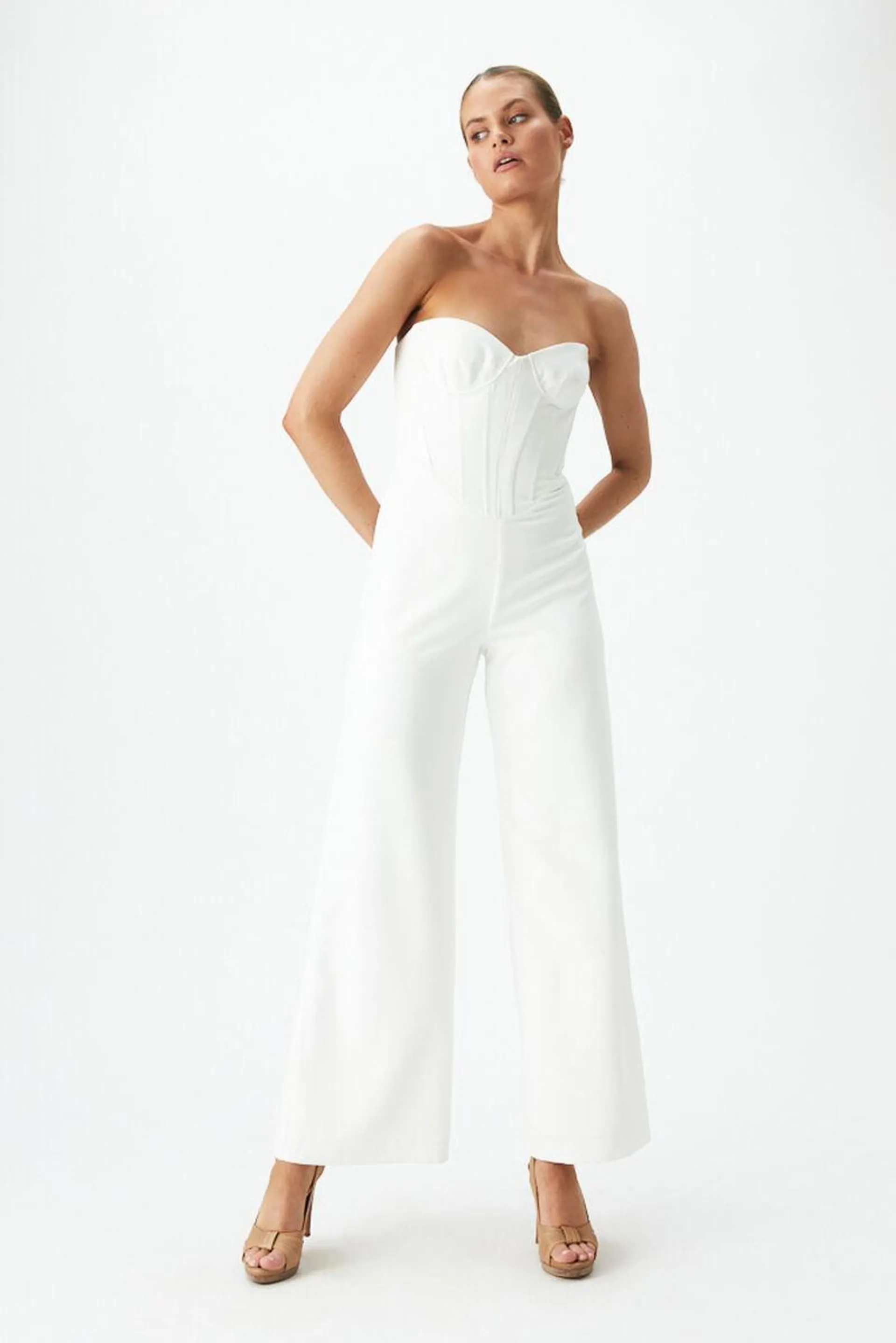 cassian tailored pantsuit in ivory