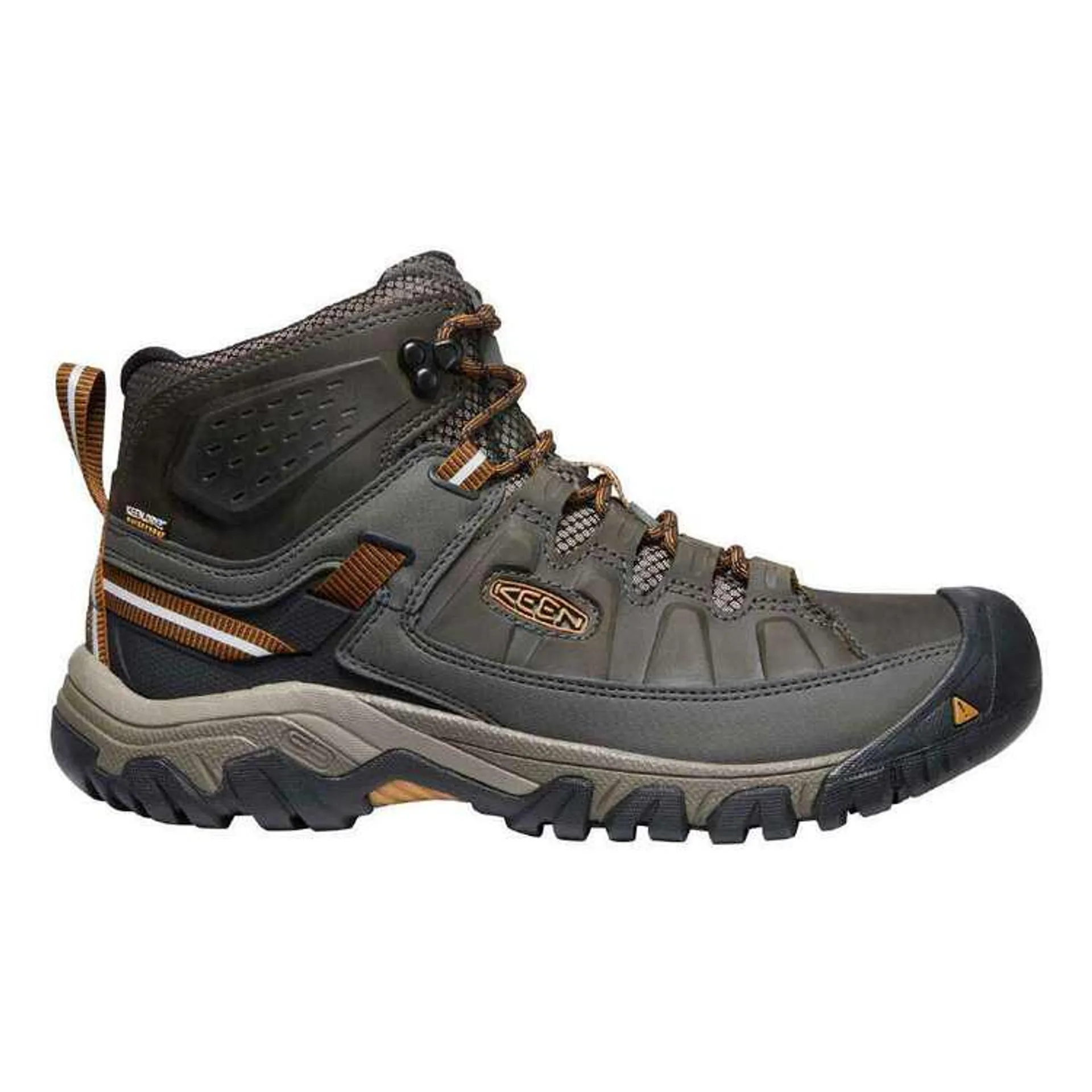 Keen Men's Targhee III Waterproof Mid Hiking Boots Black Olive & Golden Brown