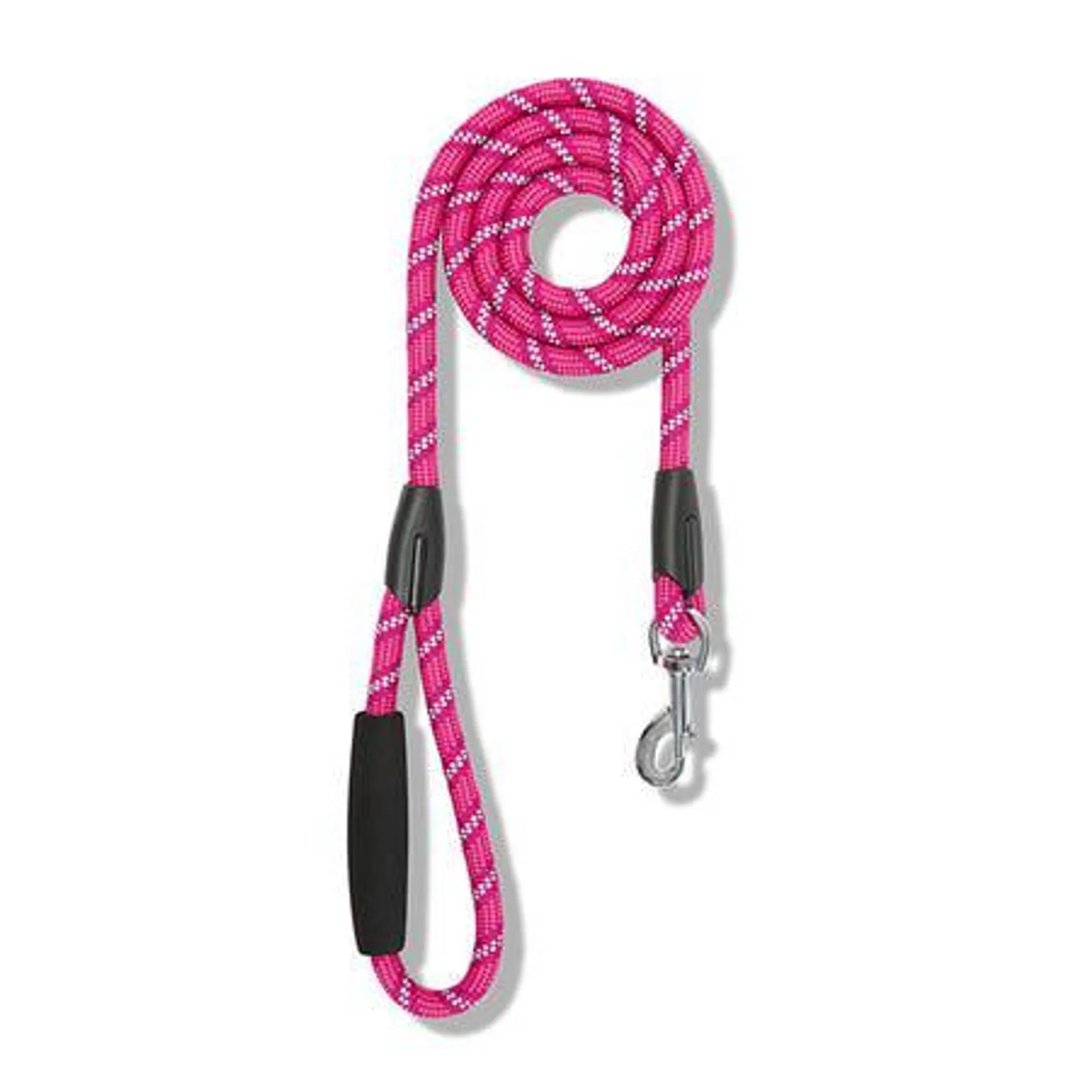 Juni Galaxy Striped Rope Dog Lead Pink 152cm