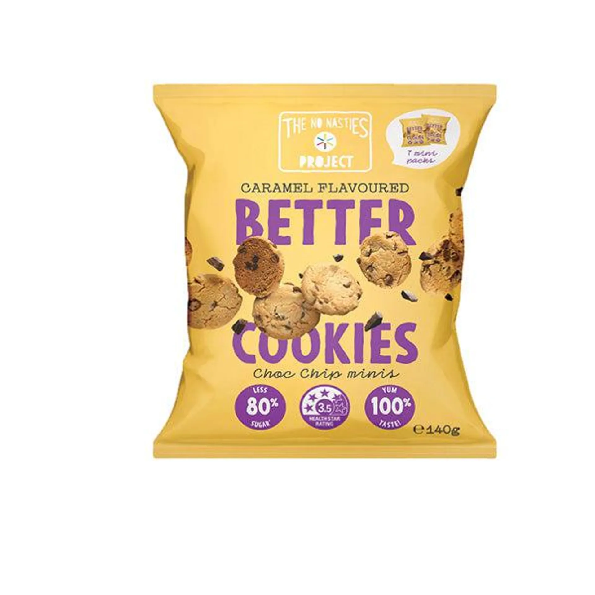 2 for $5 - The No Nasties Caramel Cookies 7pk 140g