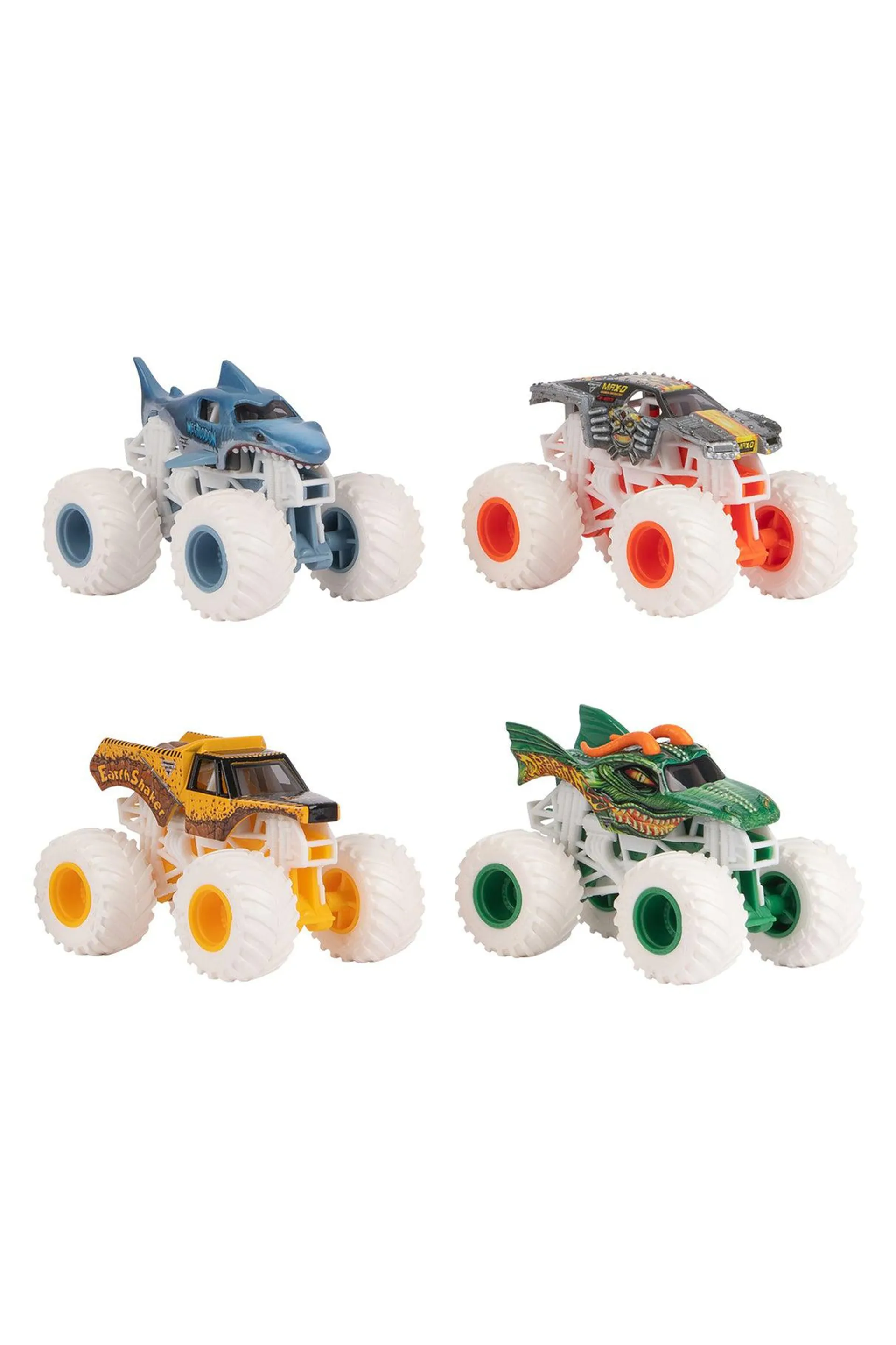 Monster Jam 1:64 4 Pack White Out Theme