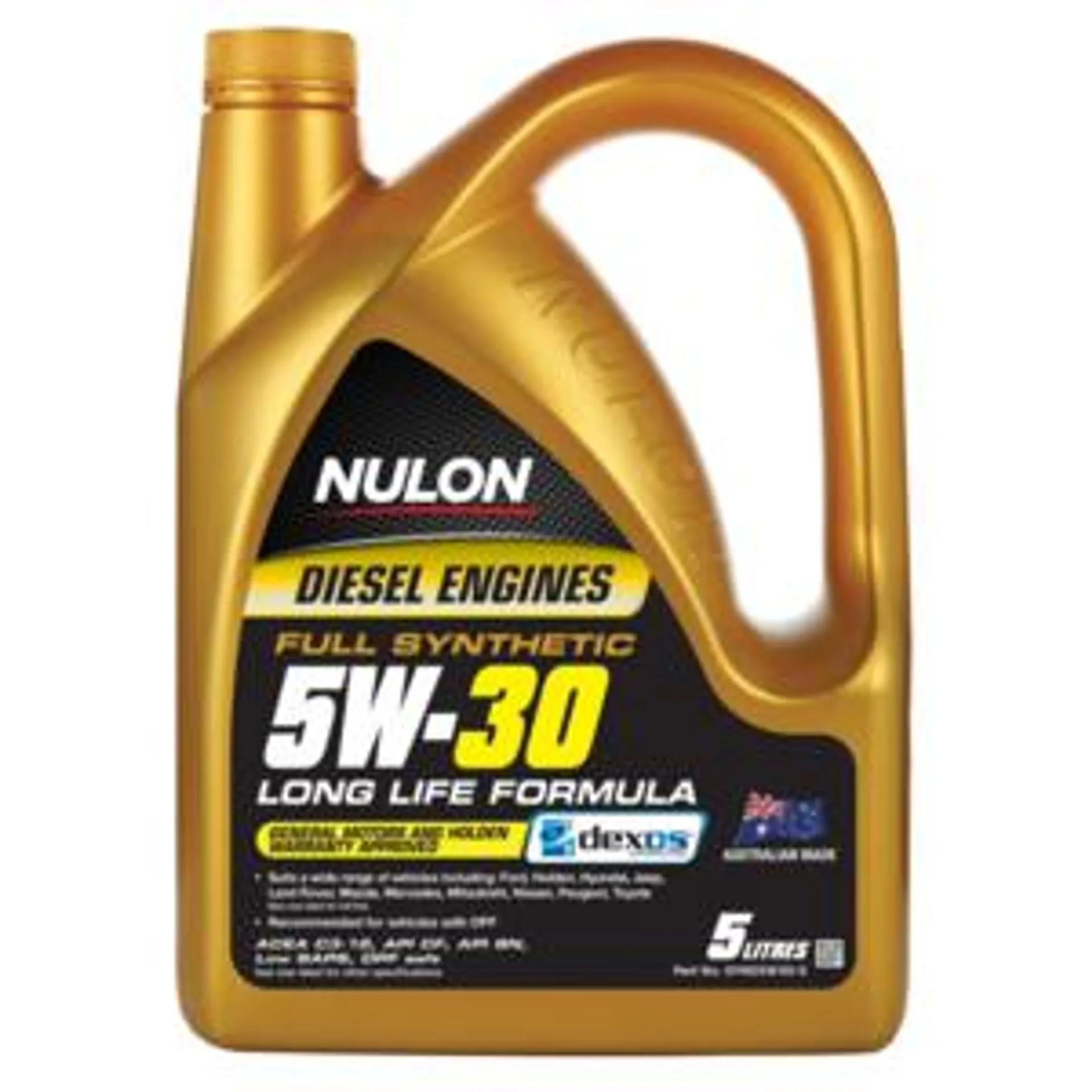 Nulon Full Synthetic 5W-30 Dieseil Engine Oil 5L - SYN15W50-5