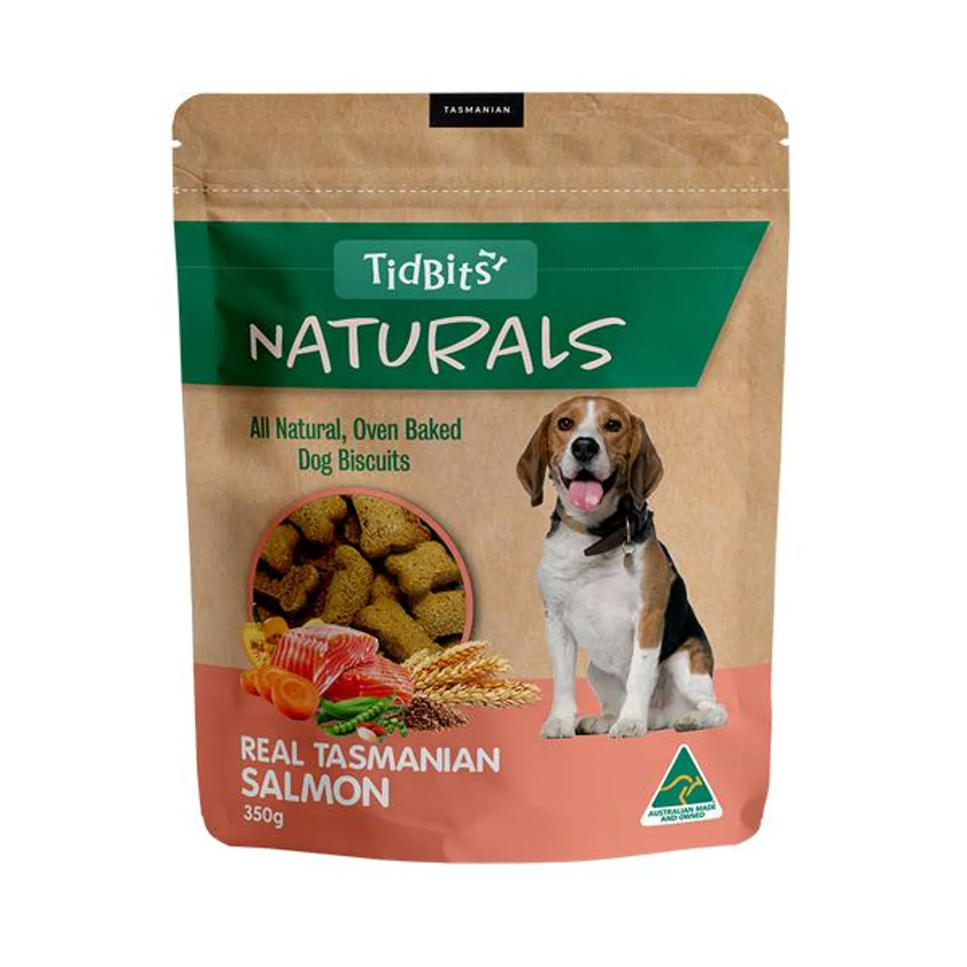 TidBits - Naturals Salmon Dog Biscuits (350g)