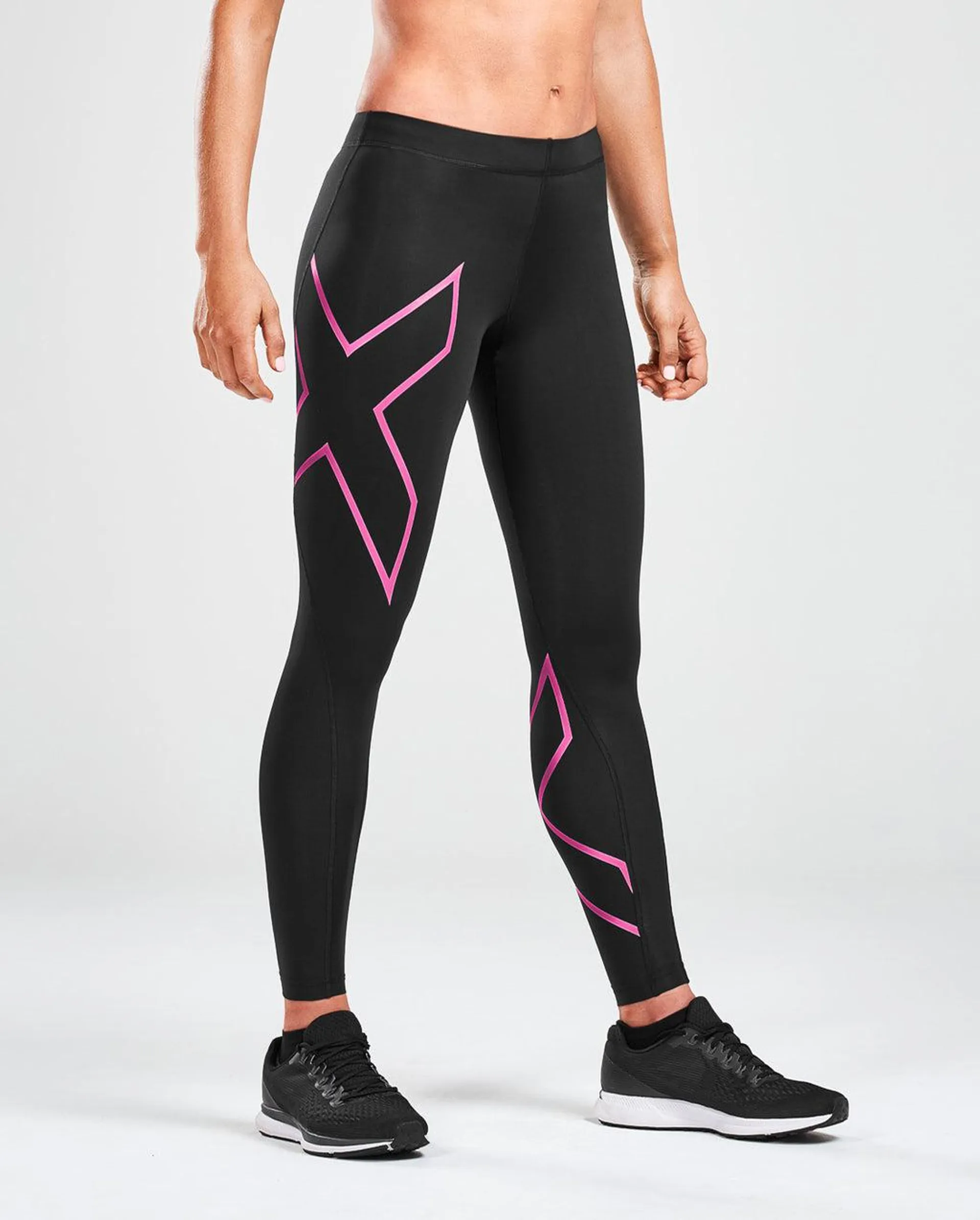 2XU Full Length TR2 Compression Tights - Womens - Black/Pink