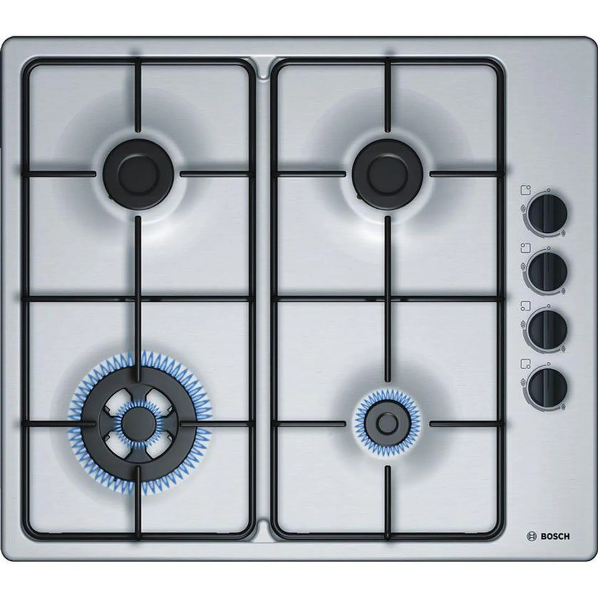 Bosch PBH6B5B80A Serie 2 60cm Stainless Steel Gas Cooktop